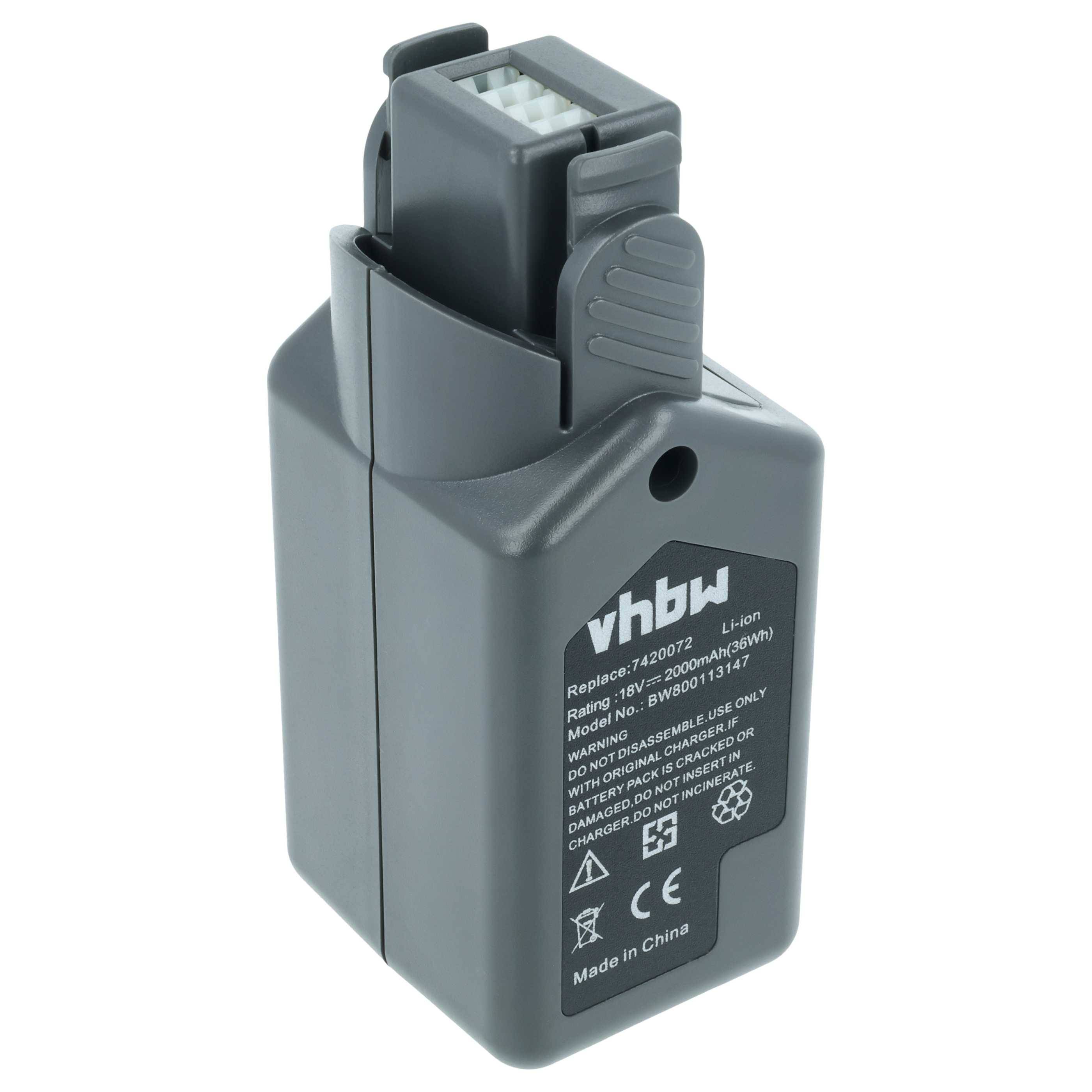 vhbw Akku Ersatz für Wolf Garten 7420072 | 7420090, Li-Ion Power-Pack 3 für Rasentrimmer Elektrosense (2000mAh, 18V-0