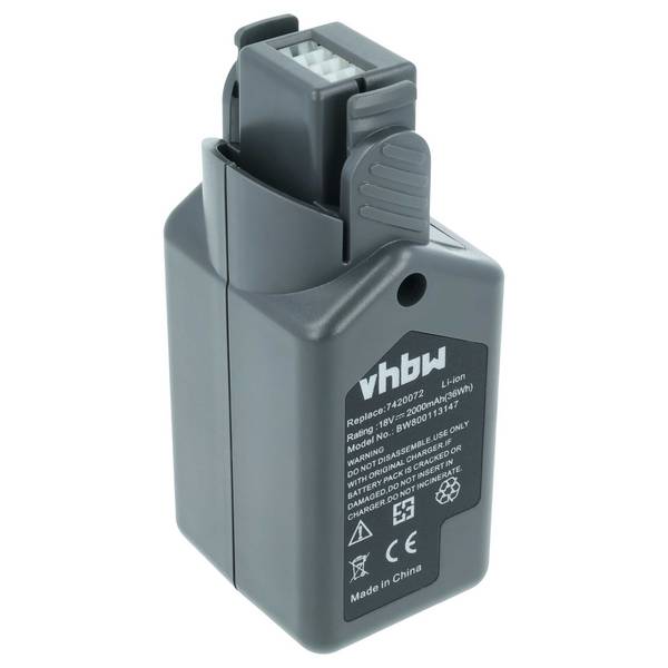 vhbw Akku Ersatz für Wolf Garten 7420072 | 7420090, Li-Ion Power-Pack 3 für Rasentrimmer Elektrosense (2000mAh, 18V