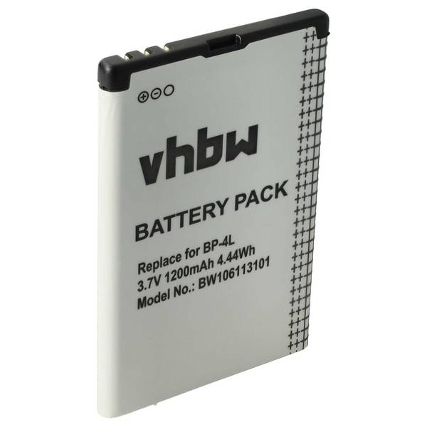 vhbw Akku kompatibel mit Nokia E63 | E52, E71x, E6, 6760 Slide, Clipper, E61i, E6-00, E55, E71 Handy Smartphone Telefon
