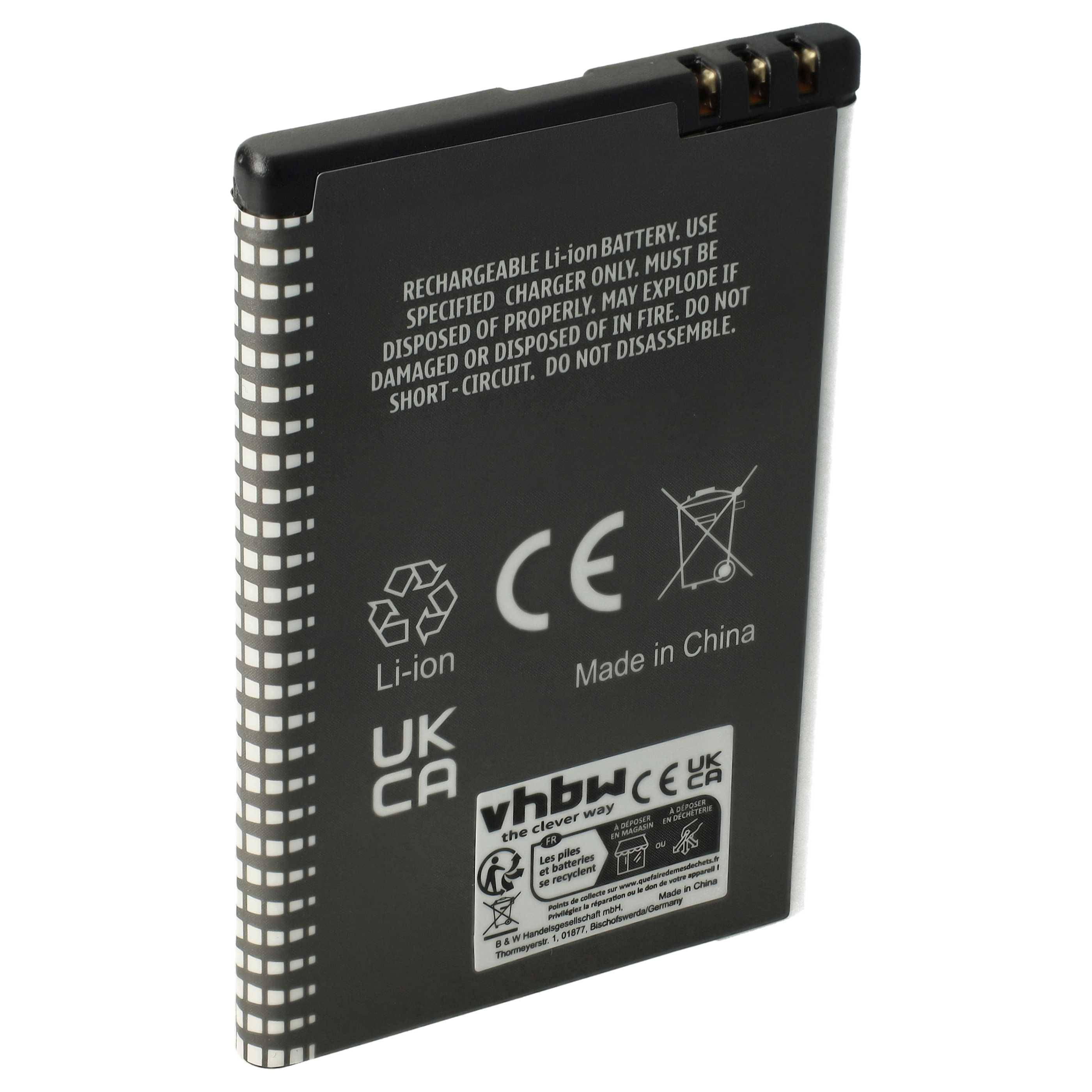 vhbw Akku kompatibel mit Nokia E63 | E52, E71x, E6, 6760 Slide, Clipper, E61i, E6-00, E55, E71 Handy Smartphone Telefon-1