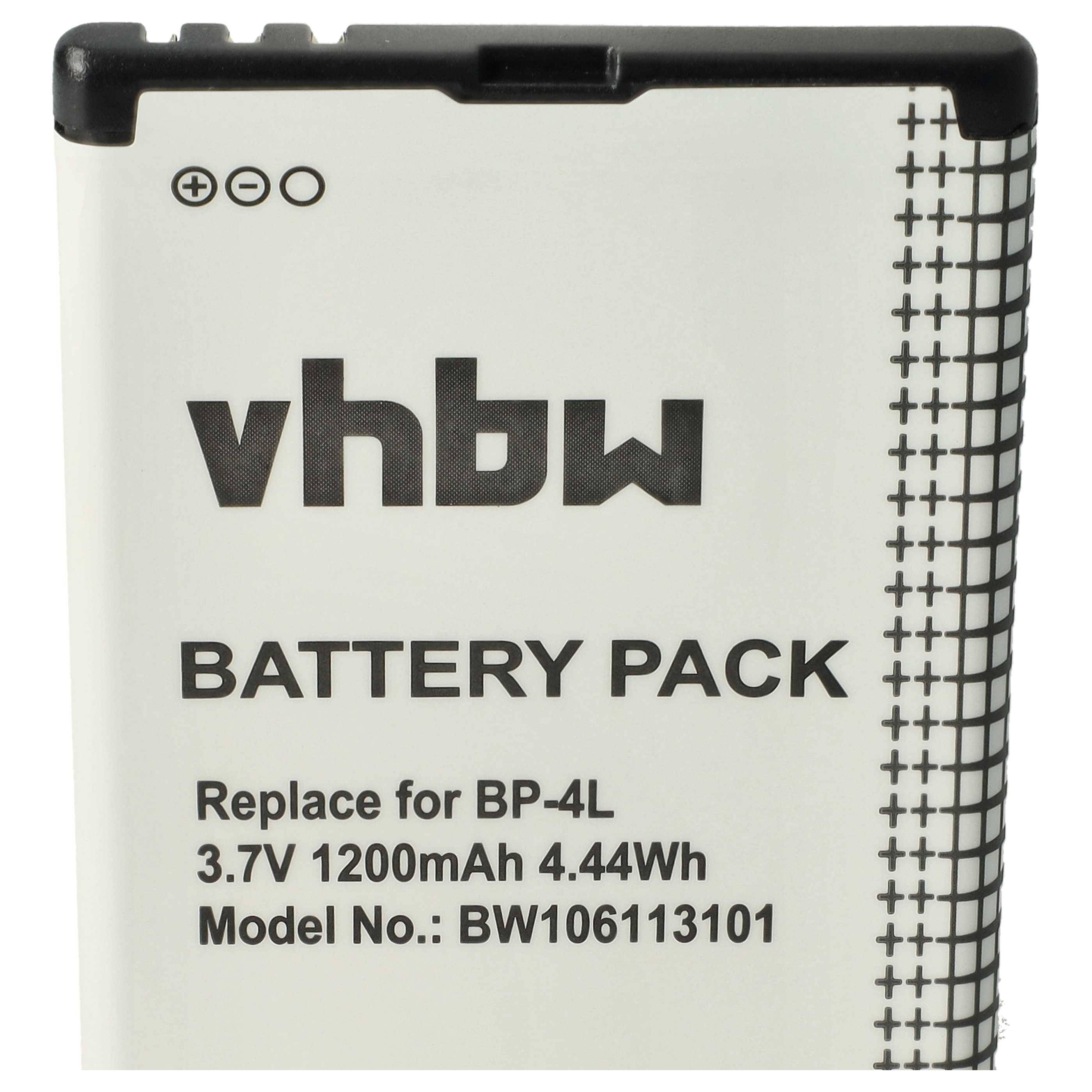 vhbw Akku kompatibel mit Nokia E63 | E52, E71x, E6, 6760 Slide, Clipper, E61i, E6-00, E55, E71 Handy Smartphone Telefon-4
