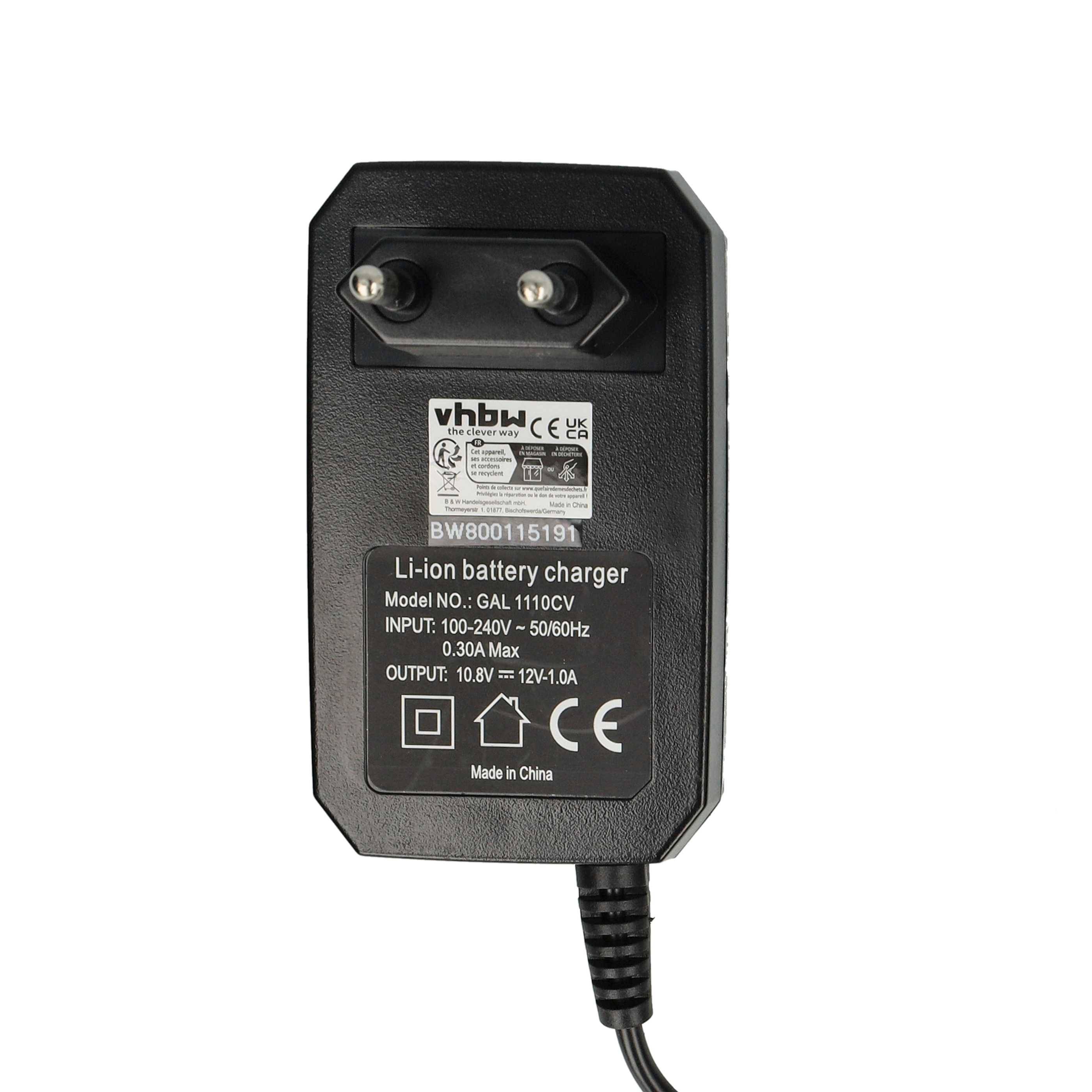 vhbw Ladegerät kompatibel mit Dremel 8200, 8200 Multi Max, 8220, 8300, 8300 Multi Max Werkzeug Akkus - Typ 1-4