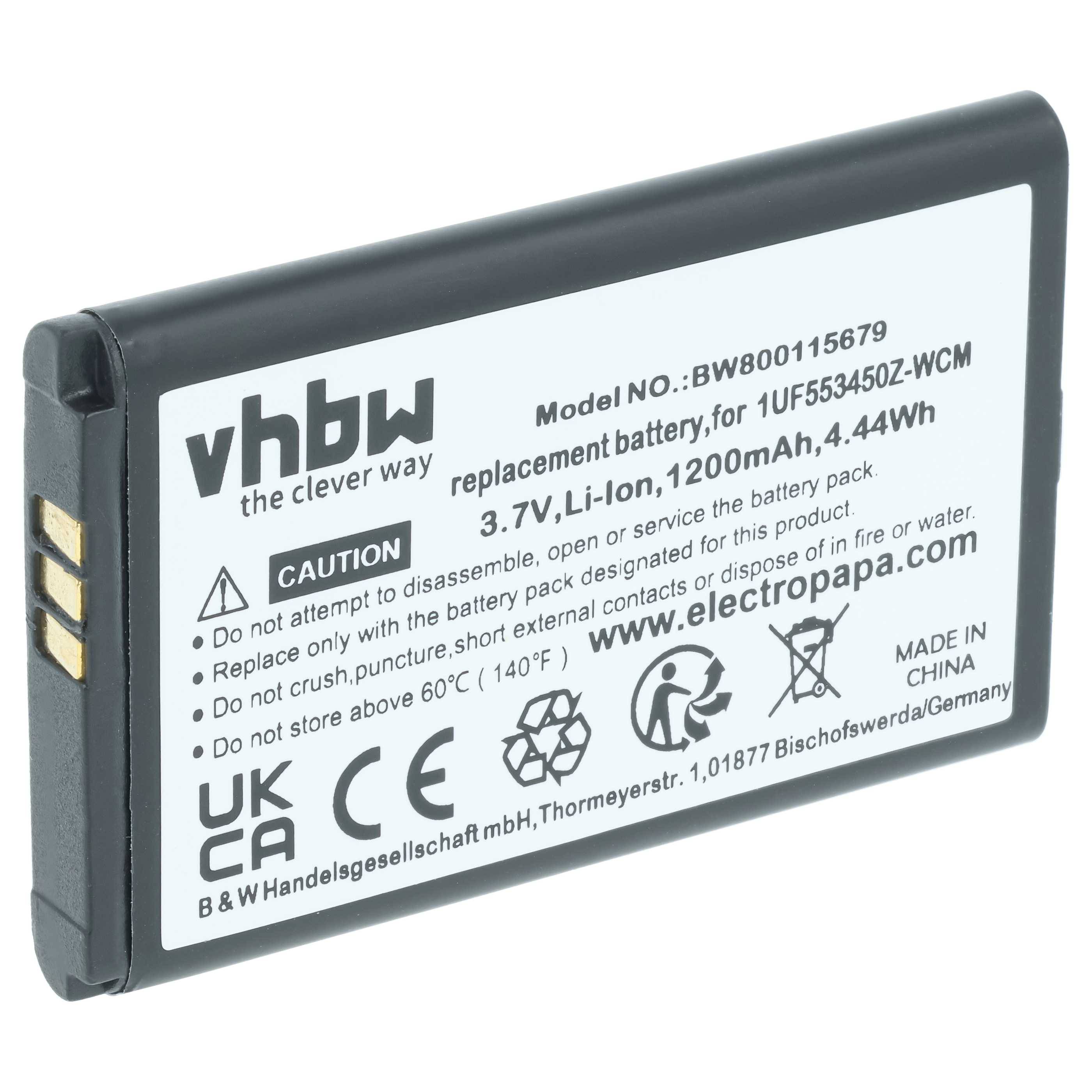 vhbw Akku kompatibel mit Wacom PTH-450-EN | PTH-450-DE, PTH-450-FR, PTH-450-ES, PTH-450-NL, PTH-450-IT Tablet Pad (1200-0