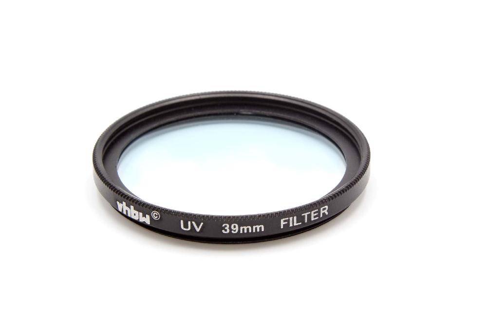 vhbw Universal UV Filter für Kamera Objektive mit 39mm Filtergewinde | UV Schutzfilter, Schwarz