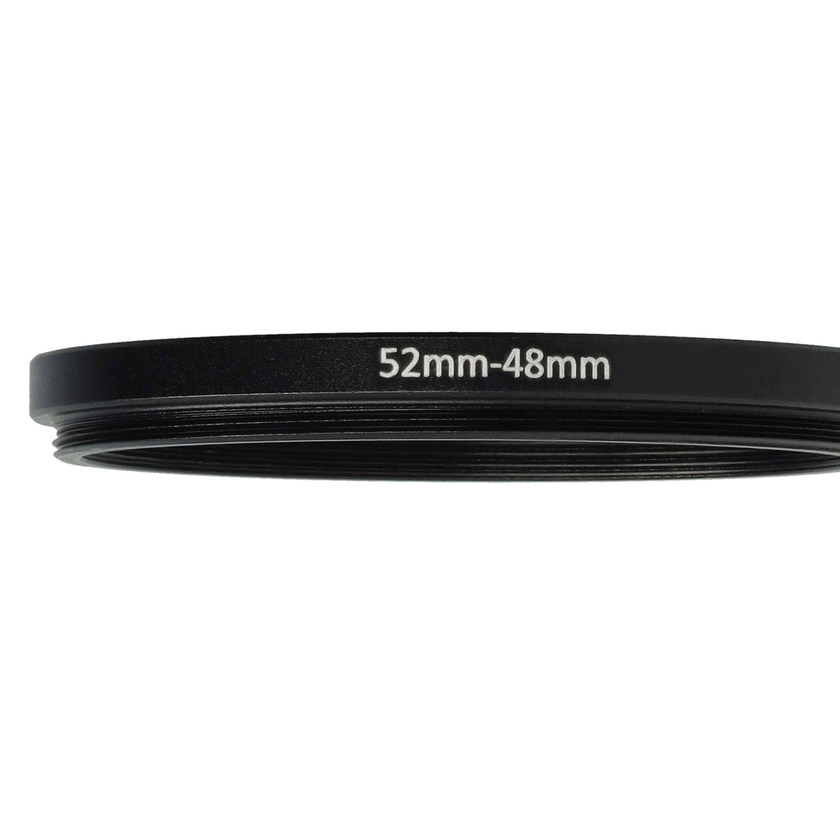 vhbw Step-Down-Ring Adapter von 52 mm auf 48 mm für Kamera Objektiv | Filteradapter, Metall, Schwarz-4
