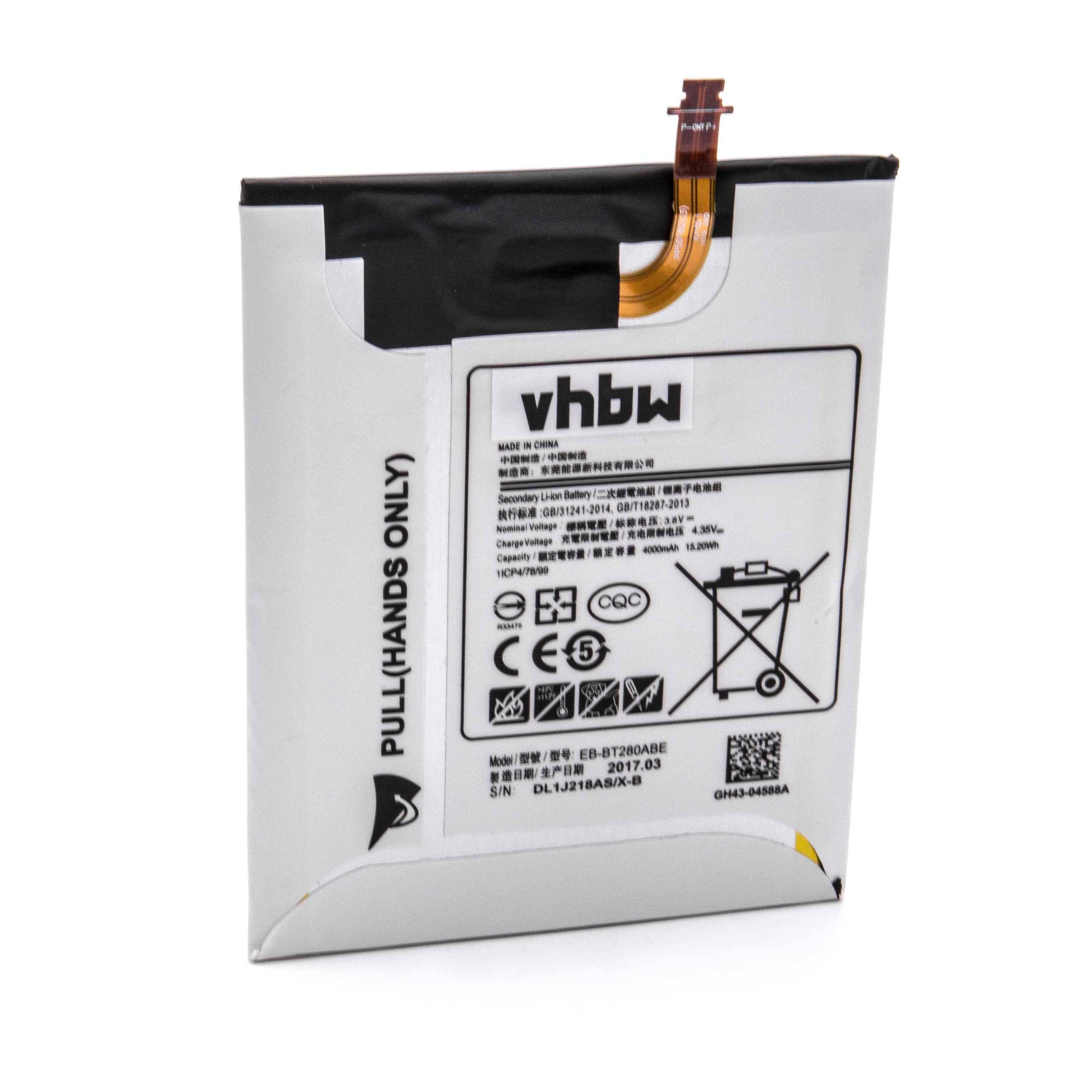 vhbw Akku kompatibel mit Samsung Galaxy Tab A 7.0 | SM-T280 Tablet Pad (4000 mAh, 3,8 V, Li-Polymer)
