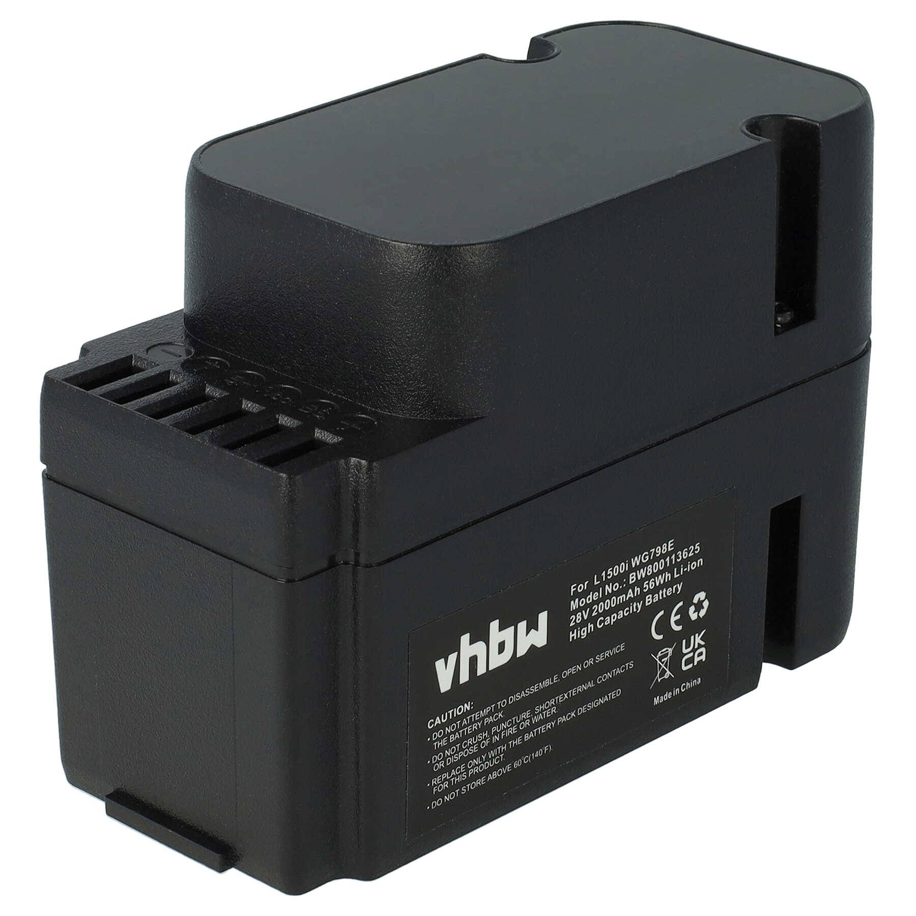 vhbw Akku kompatibel mit Worx Landroid L1500i WG798E | M 500B WG755E, M WG794E, M WG794EDC Mähroboter - Ersatz für-0