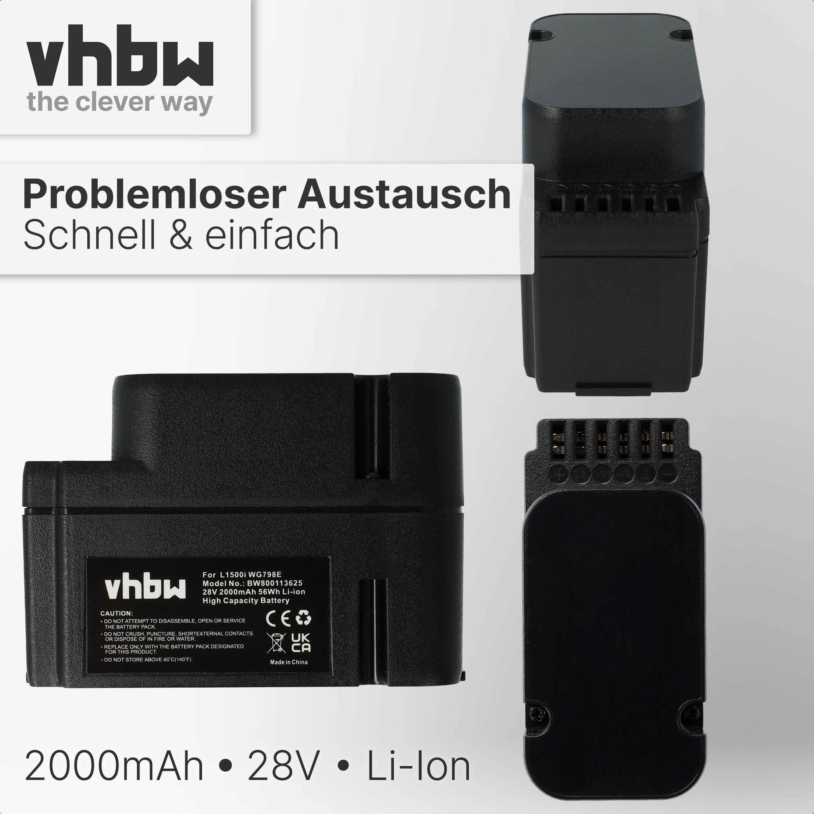 vhbw Akku kompatibel mit Worx Landroid M1000 WG791E.1 | M1000i WG796E.1, M500 WG754E, M800 WG790E.1 Rasenmäher--6