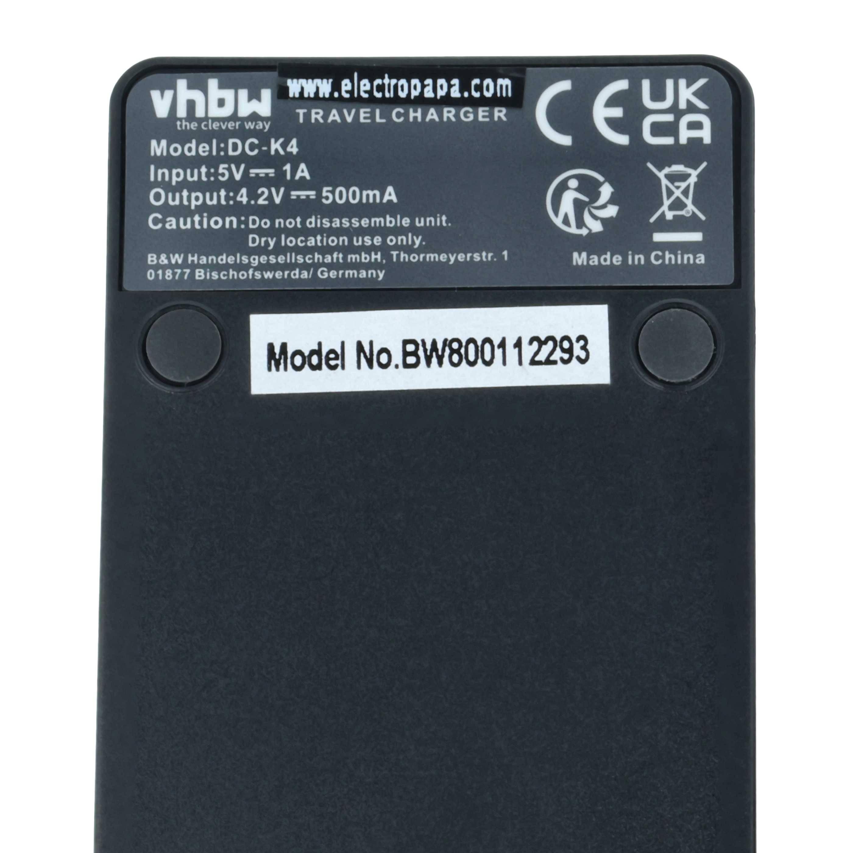 vhbw USB-C Ladegerät kompatibel mit Samsung SLB-0937 für Kamera Camcorder | Ladeschale + USB-C Kabel Ladeanzeige-3