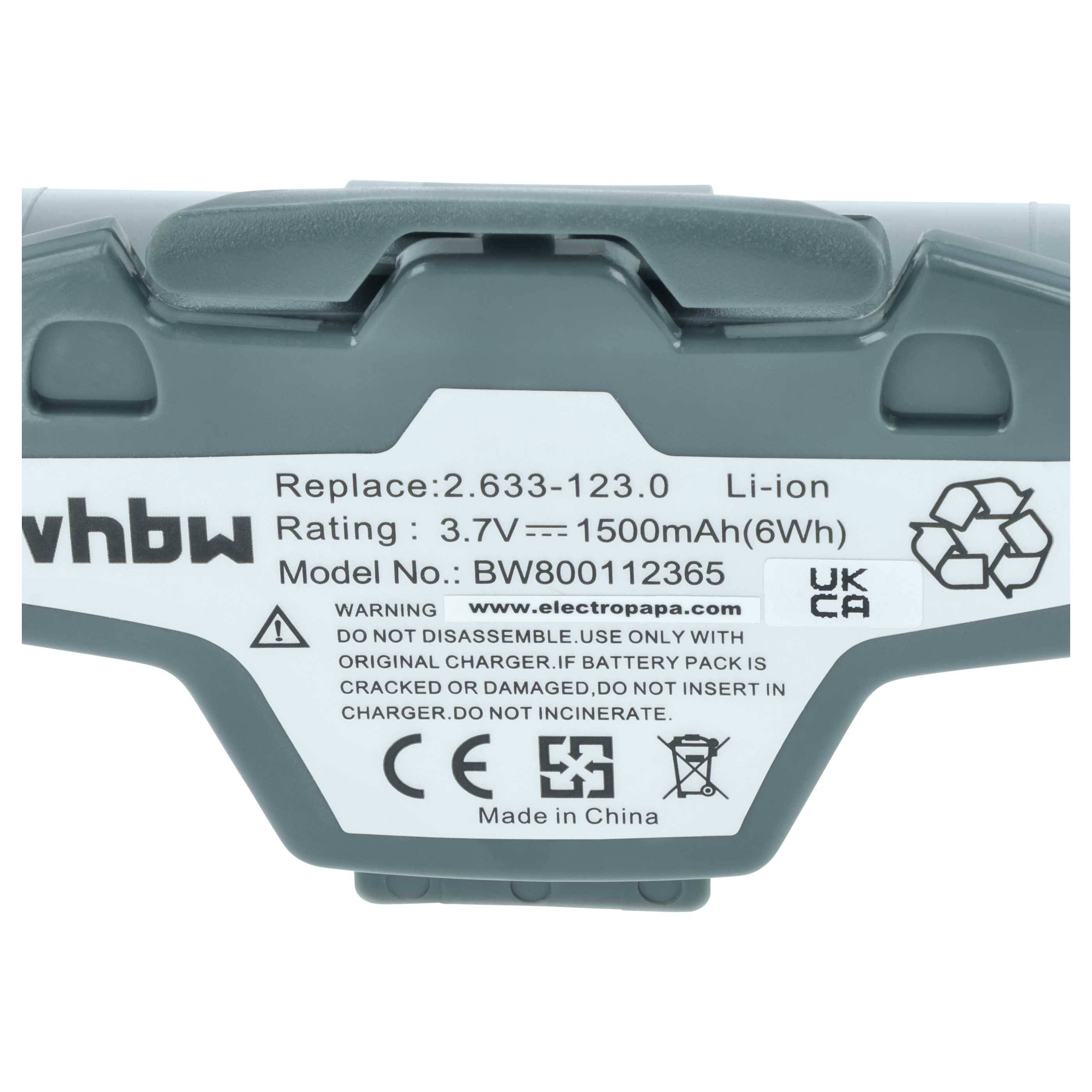 vhbw Akku kompatibel mit Kärcher 1.633-441.0 | 1.633-440.0, 1.633-319.0, 1.633-443.0 Home Cleaner Heimroboter Grau (1500-3