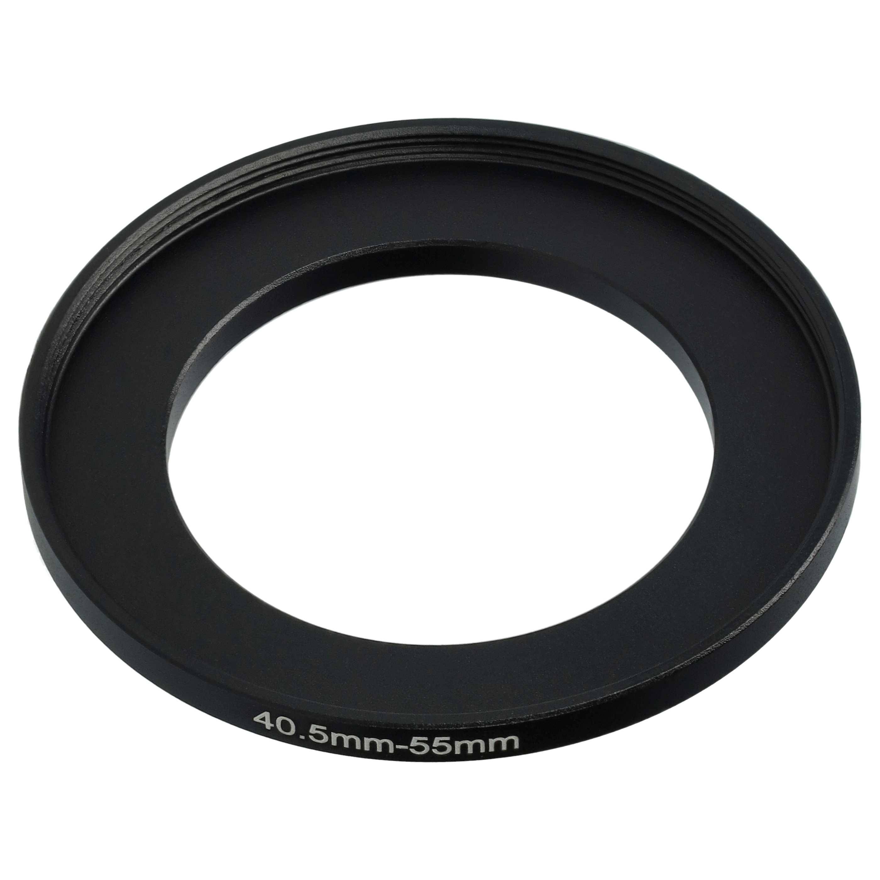 vhbw Step-Up-Ring Adapter von 40,5 mm auf 55 mm | für Kamera Objektiv - Filteradapter, Metall, Schwarz-0