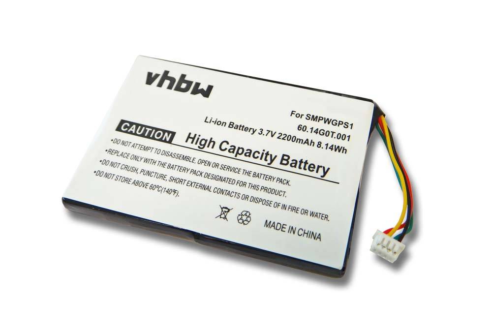vhbw Akku Ersatz für SMPWGPS1 | 60.14G0T.001 für GPS Navigation Navi (2200 mAh, 3,7 V, Li-Ion)-0