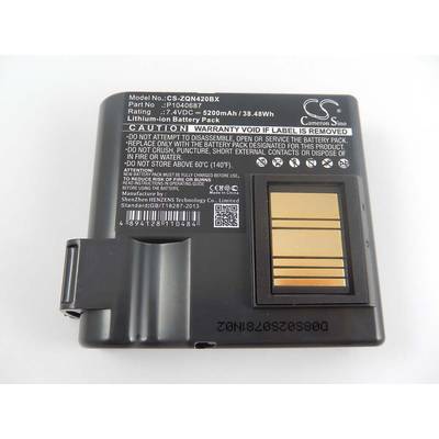 vhbw Akku kompatibel mit Zebra ZQ630, QLN420 Drucker Kopierer Scanner Etiketten-Drucker (5200 mAh, 7,4 V, Li-Ion)