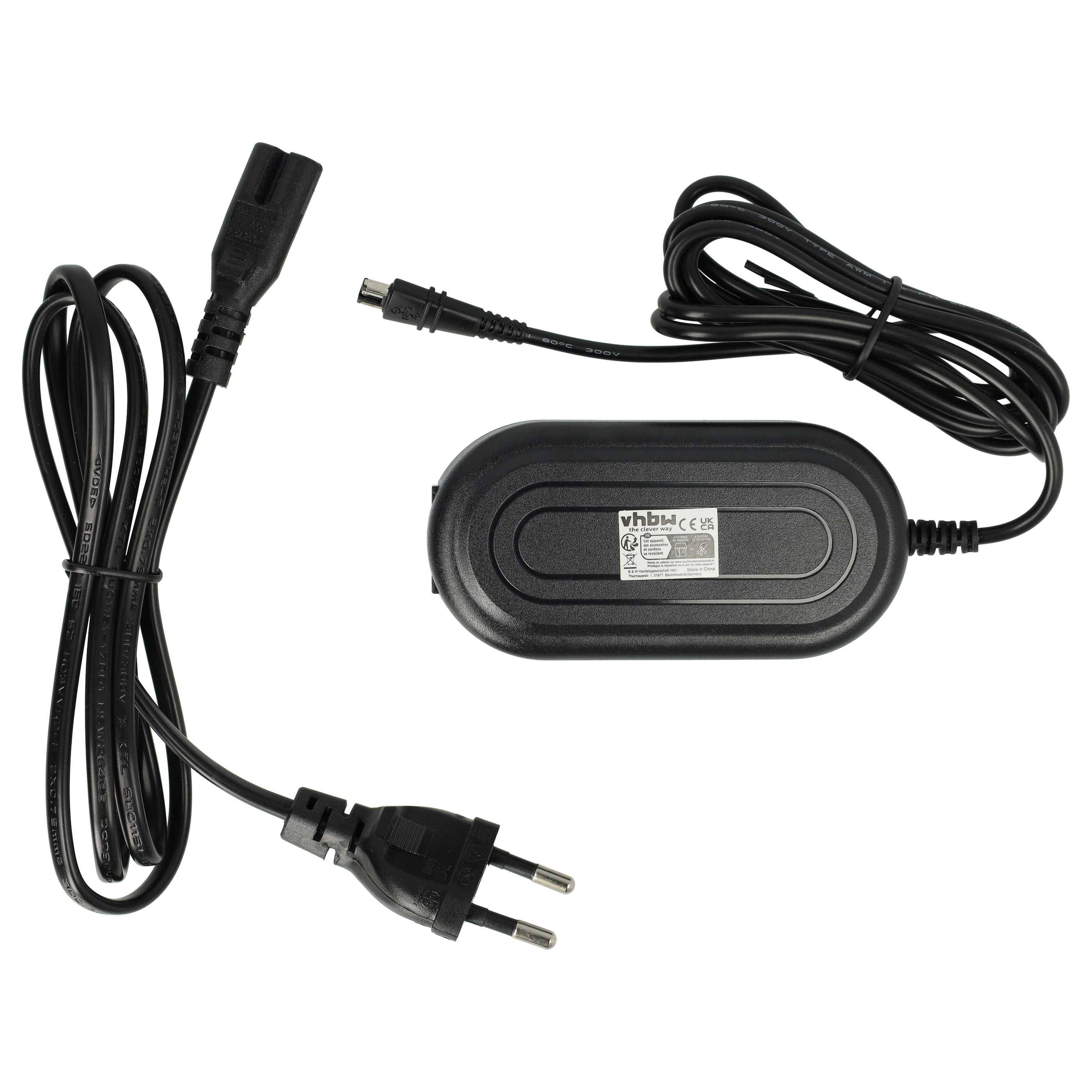 vhbw Netzteil kompatibel mit Canon Legria HF R66 | HF R606, HF R706, HF R76, HF R78 Kamera, Digitalkamera, 2m - Ersatz-3
