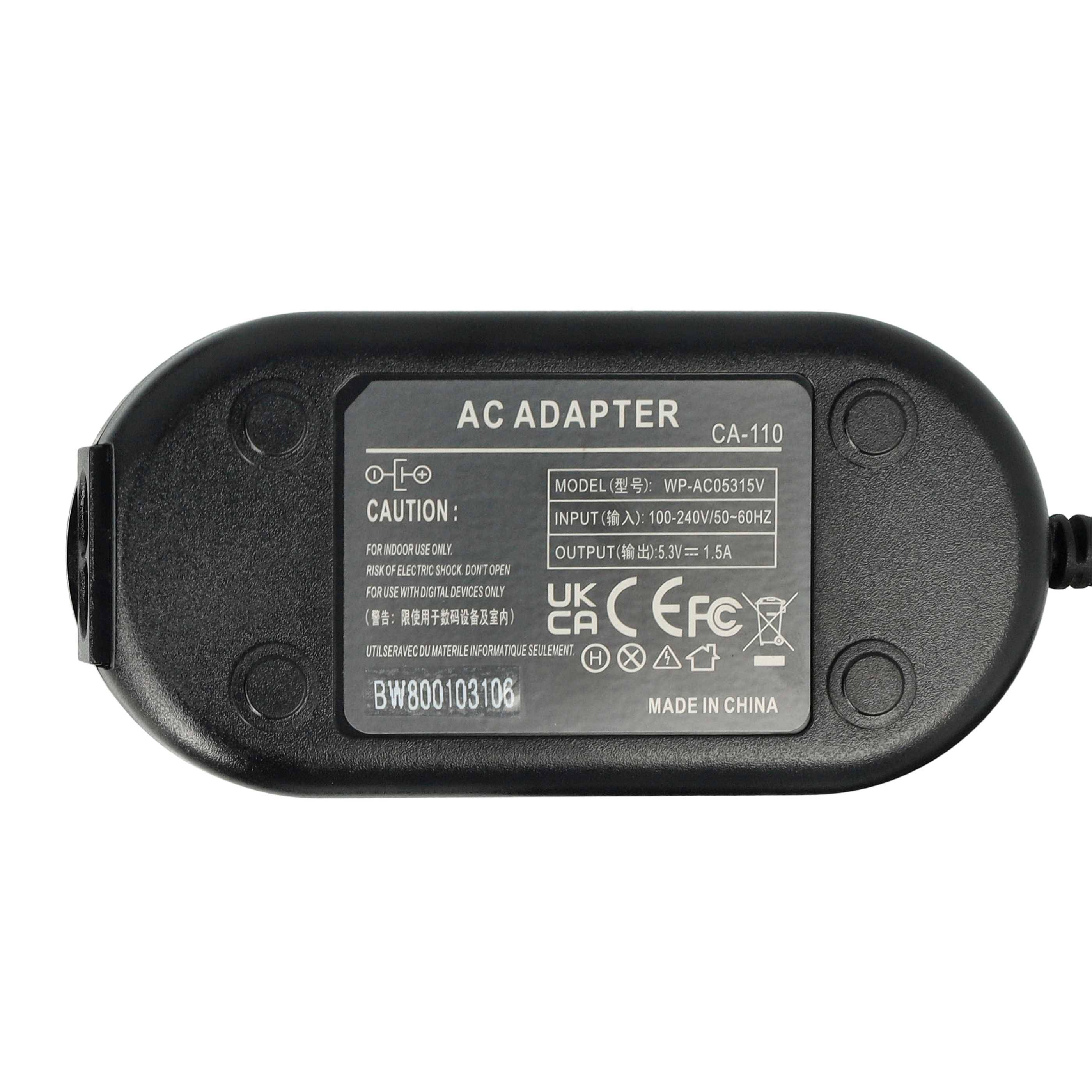 vhbw Netzteil kompatibel mit Canon Legria HF R66 | HF R606, HF R706, HF R76, HF R78 Kamera, Digitalkamera, 2m - Ersatz-4