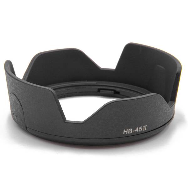 vhbw Gegenlichtblende Ersatz für Nikon HB-45 II | für 52mm Objektiv - Schwarz, Kunststoff, tulpenförmig
