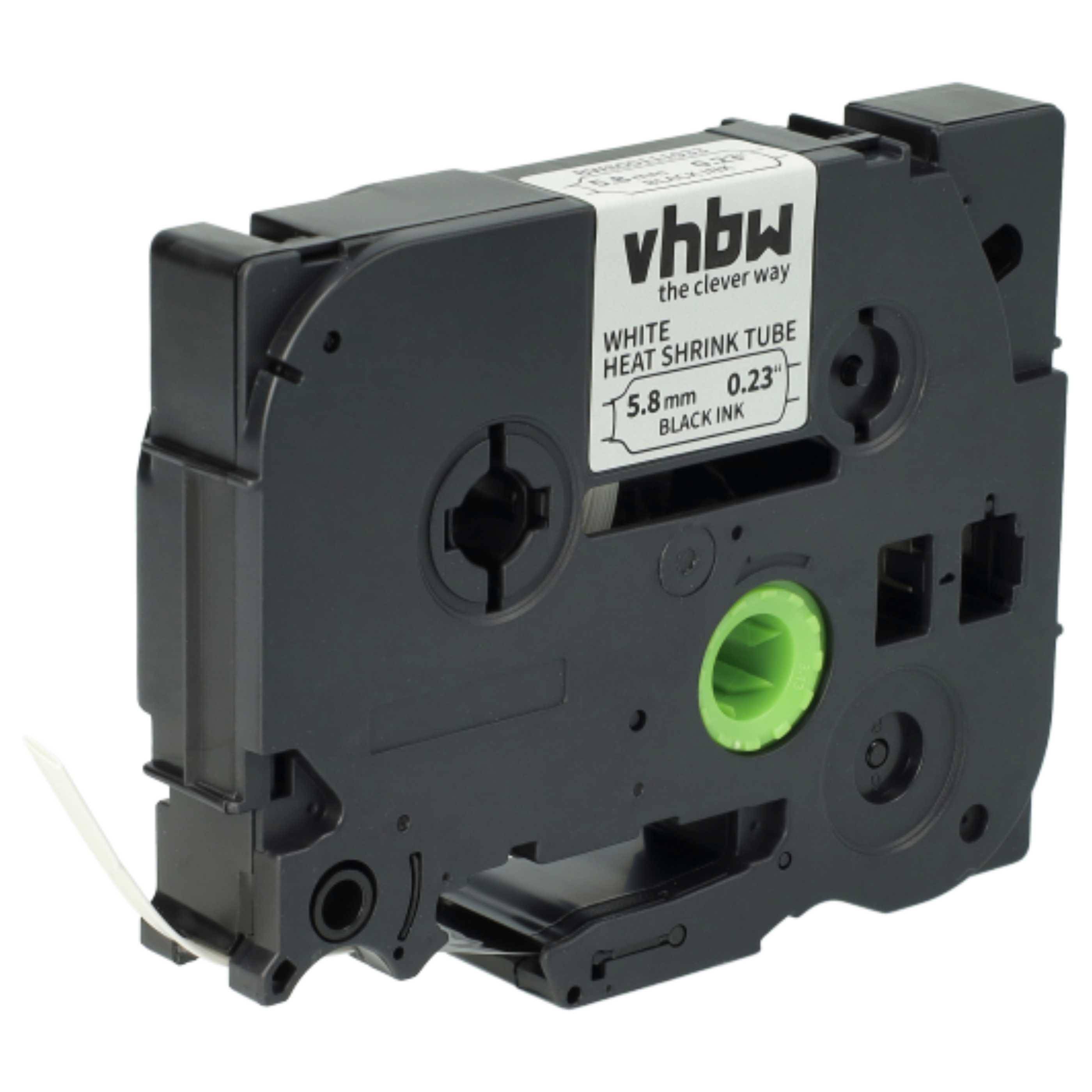 vhbw Schriftband-Kassette kompatibel mit Brother P-Touch PT-E500VP Etiketten-Drucker 1,5m x 5,8mm Schwarz auf Weiß-0
