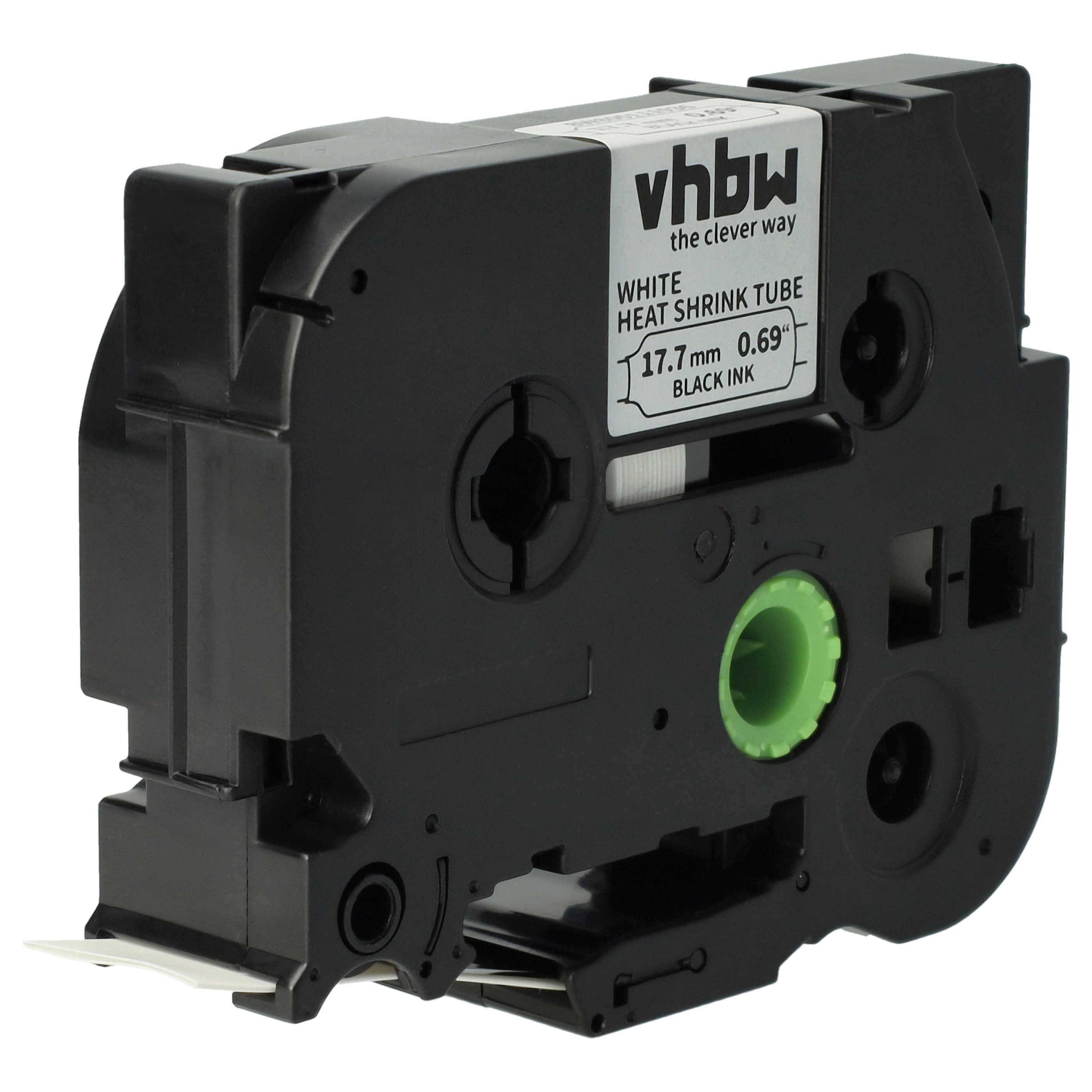 vhbw Schriftband 17,7 mm kompatibel mit Brother Edge PT-P750WVP | Etiketten-Drucker Schwarz auf Weiß-0