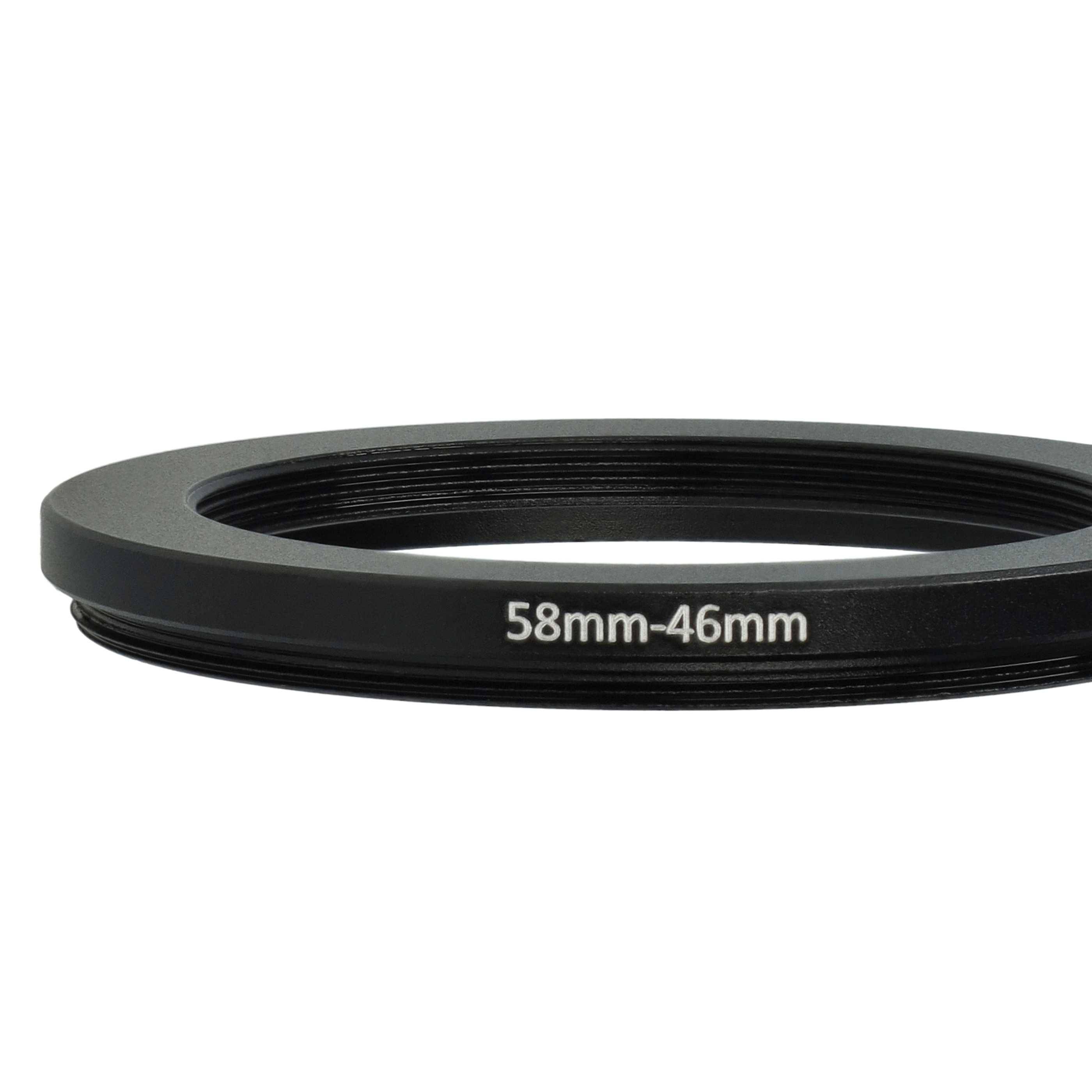 vhbw Step-Down-Ring Adapter von 58 mm auf 46 mm für Kamera Objektiv | Filteradapter, Metall Schwarz-4