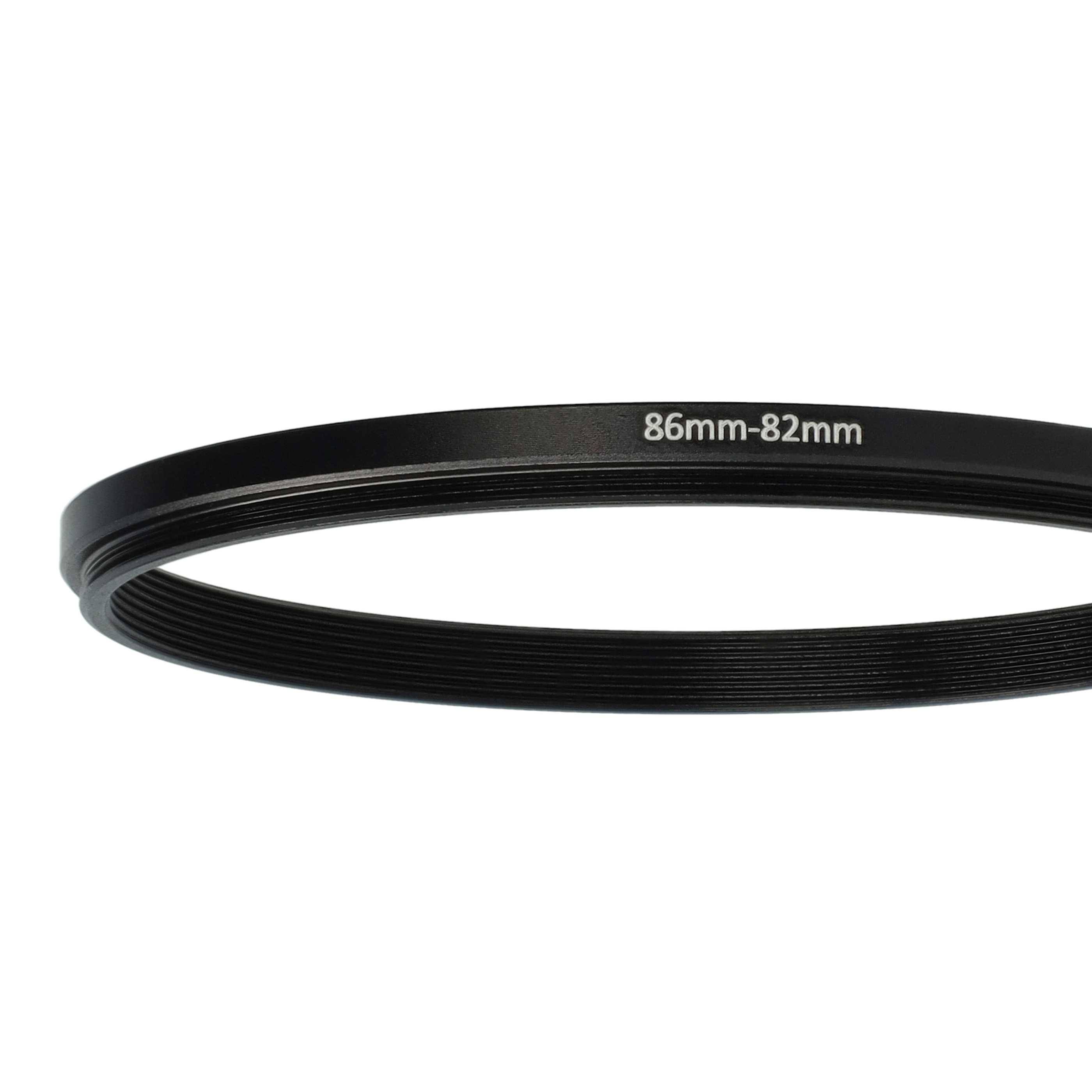 vhbw Step-Down-Ring Adapter 86 mm auf 82 mm für Kamera Objektiv | Filteradapter, Metall Schwarz-4