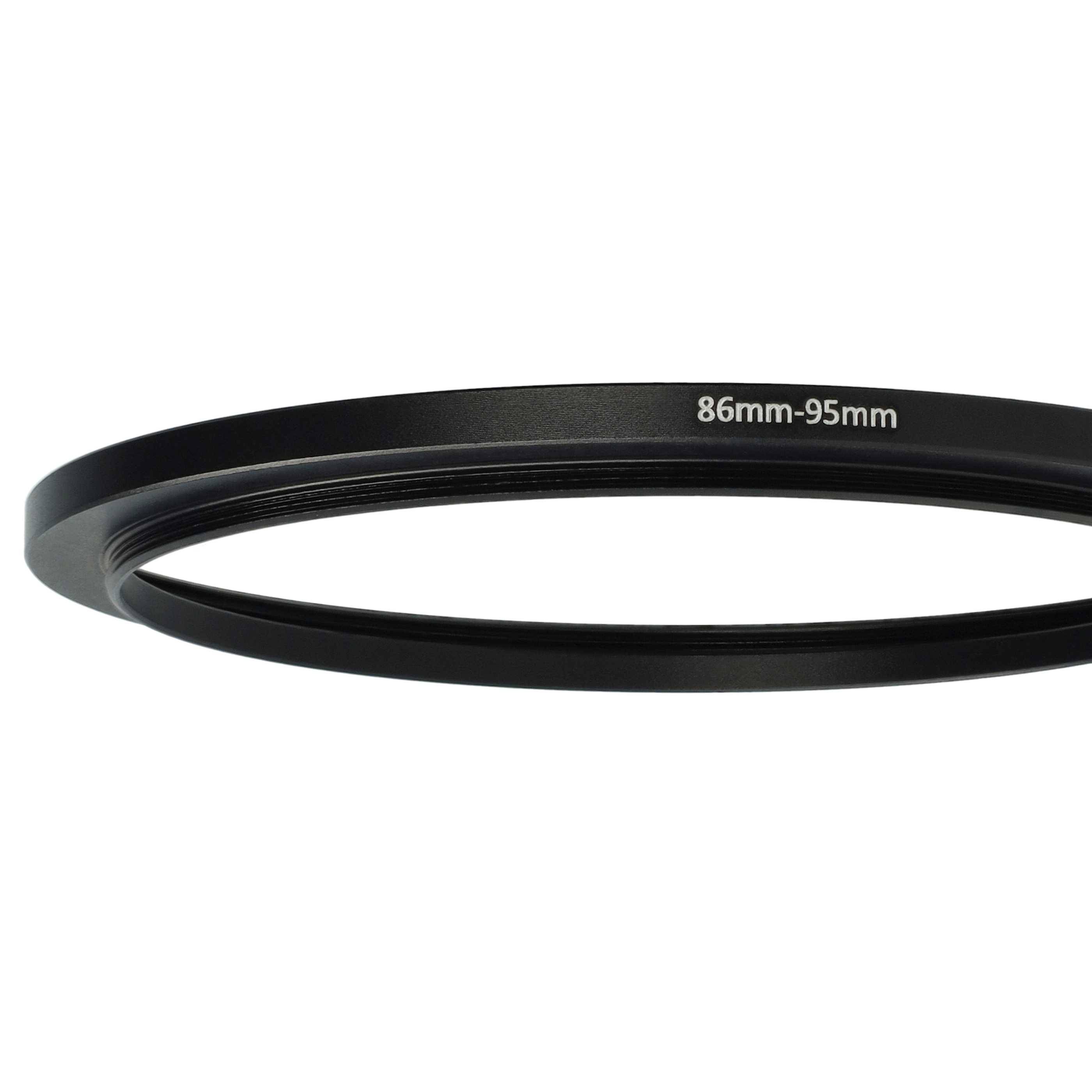 vhbw Step-Up-Ring Adapter 86mm - 95mm für Kamera Objektiv | Filteradapter, Metall Schwarz-4