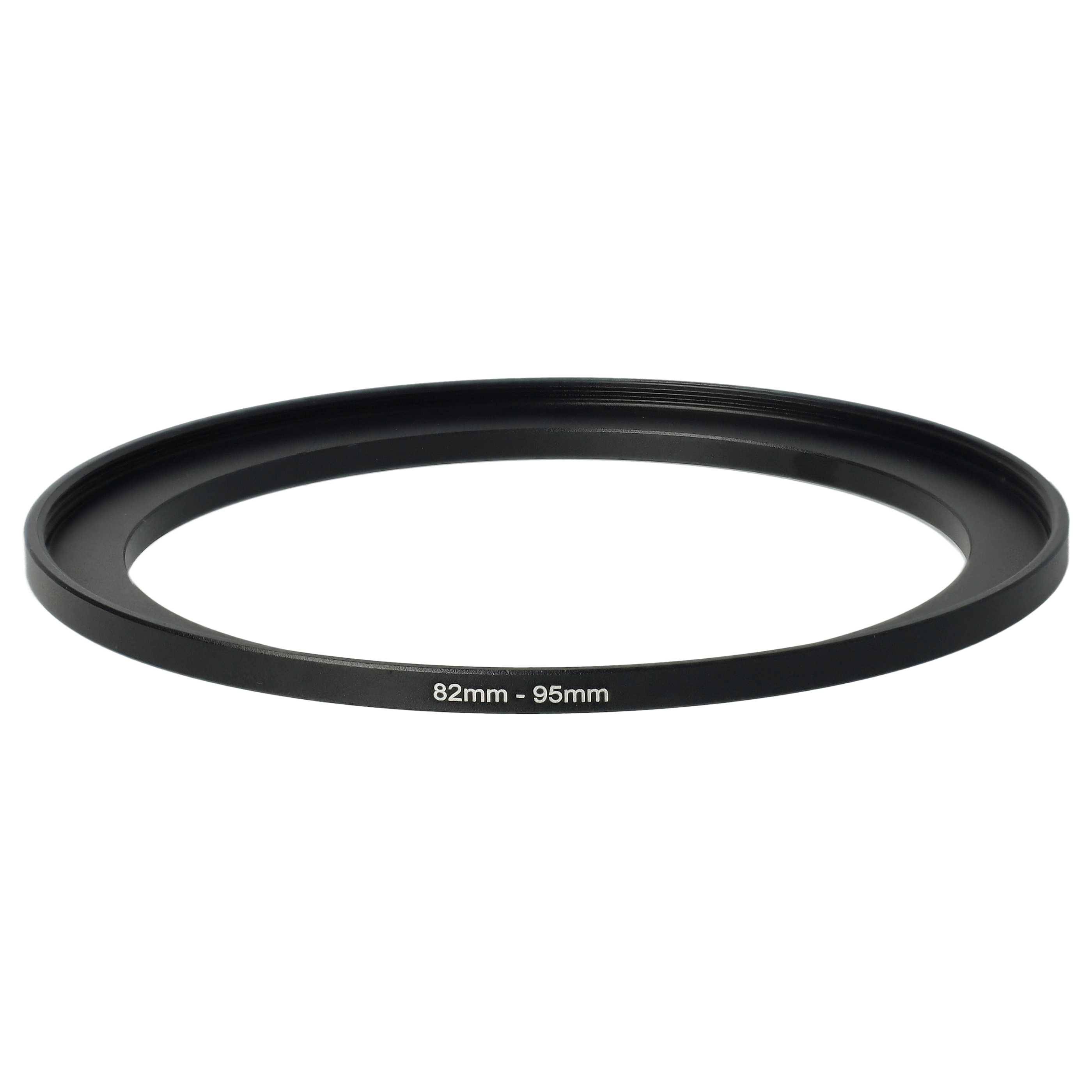 vhbw Step-Up-Ring Adapter 82mm - 95mm für Kamera Objektiv | Filteradapter, Metall Schwarz-0