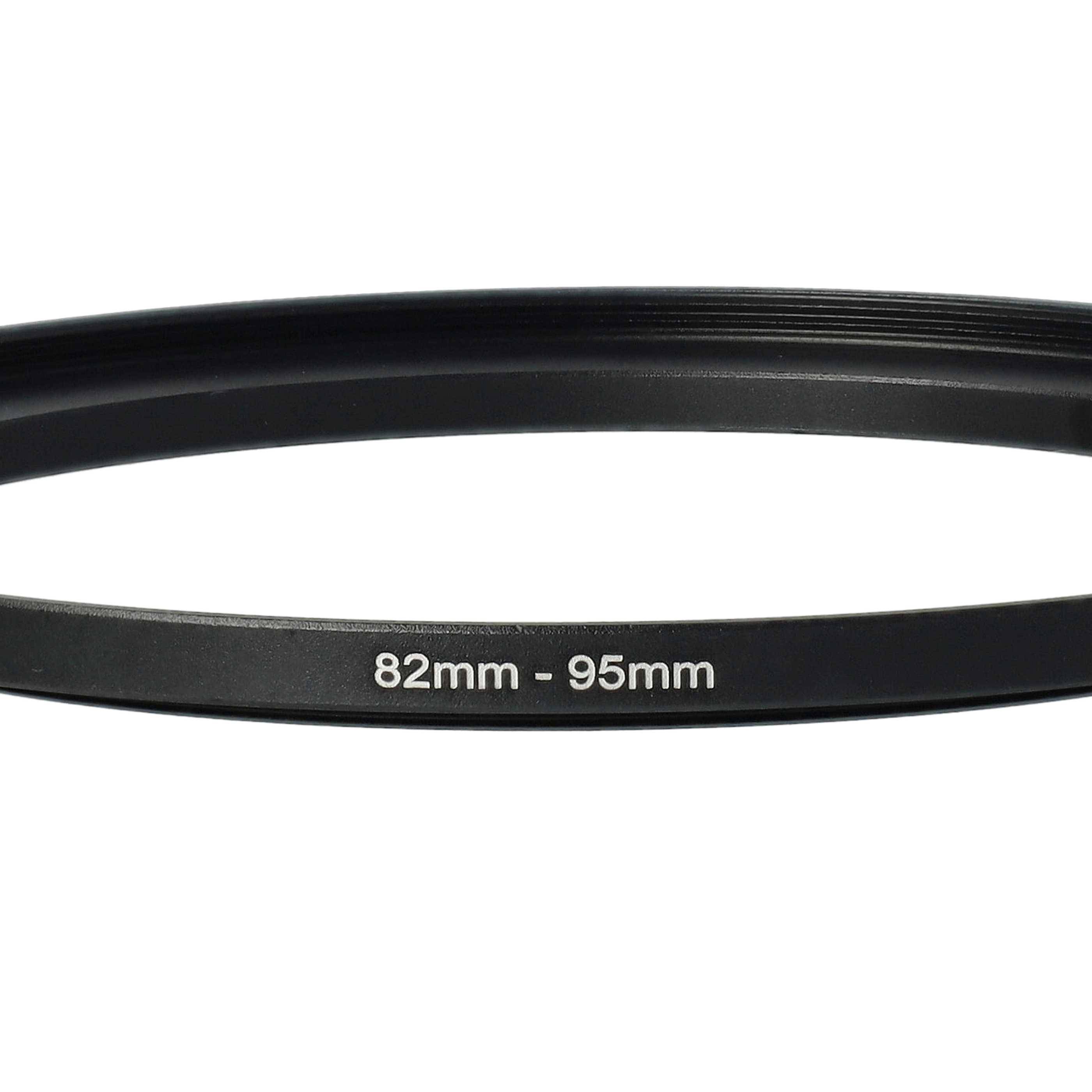 vhbw Step-Up-Ring Adapter 82mm - 95mm für Kamera Objektiv | Filteradapter, Metall Schwarz-4