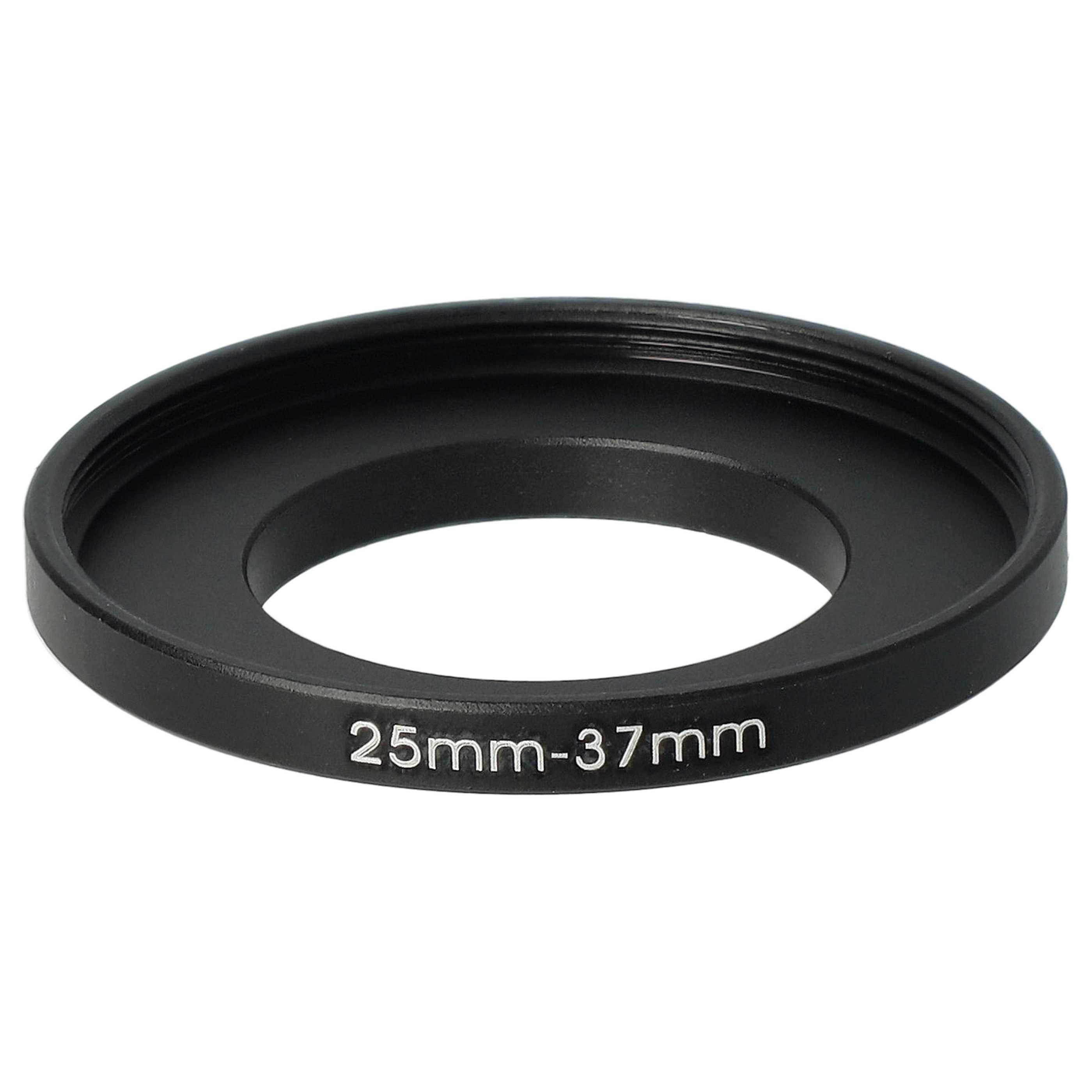 vhbw Step-Up-Ring Adapter 25mm - 37mm für Kamera Objektiv | Filteradapter, Metall Schwarz-0
