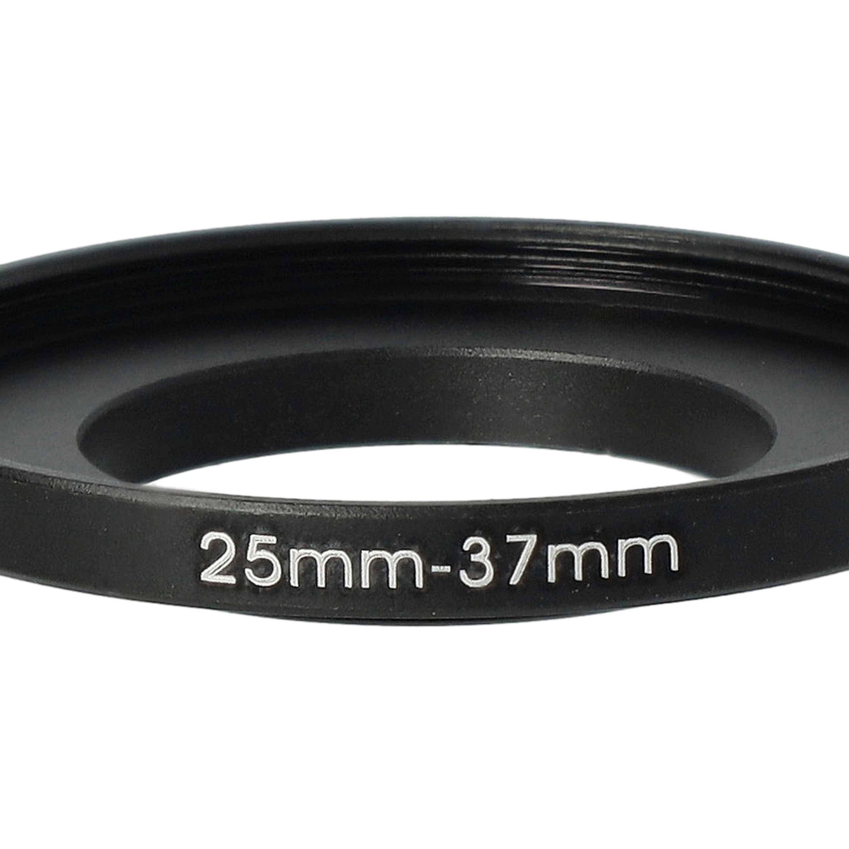 vhbw Step-Up-Ring Adapter 25mm - 37mm für Kamera Objektiv | Filteradapter, Metall Schwarz-4