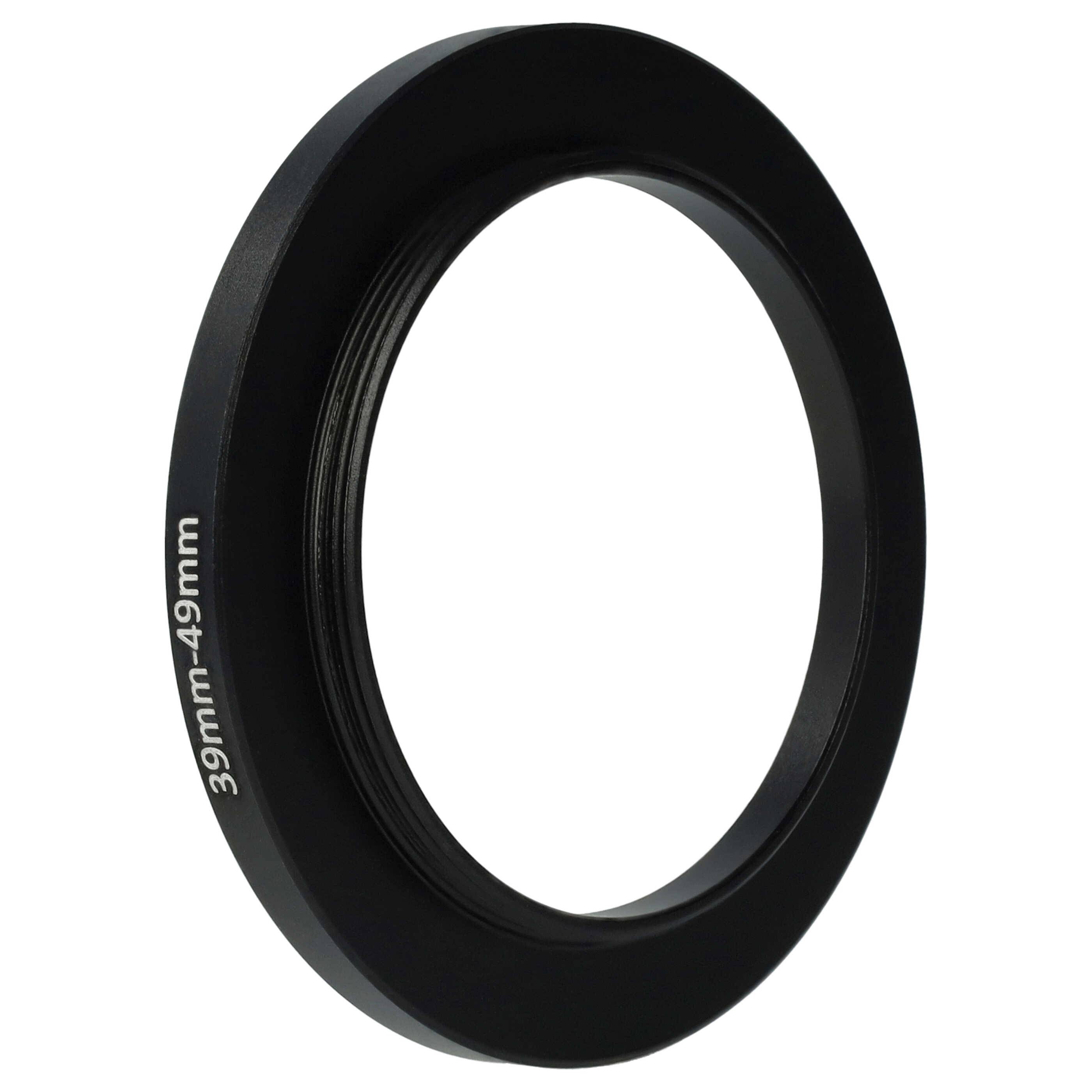 vhbw Step-Up-Ring Adapter von 39 mm auf 49 mm für Kamera Objektiv | Filteradapter, Metall, Schwarz-1