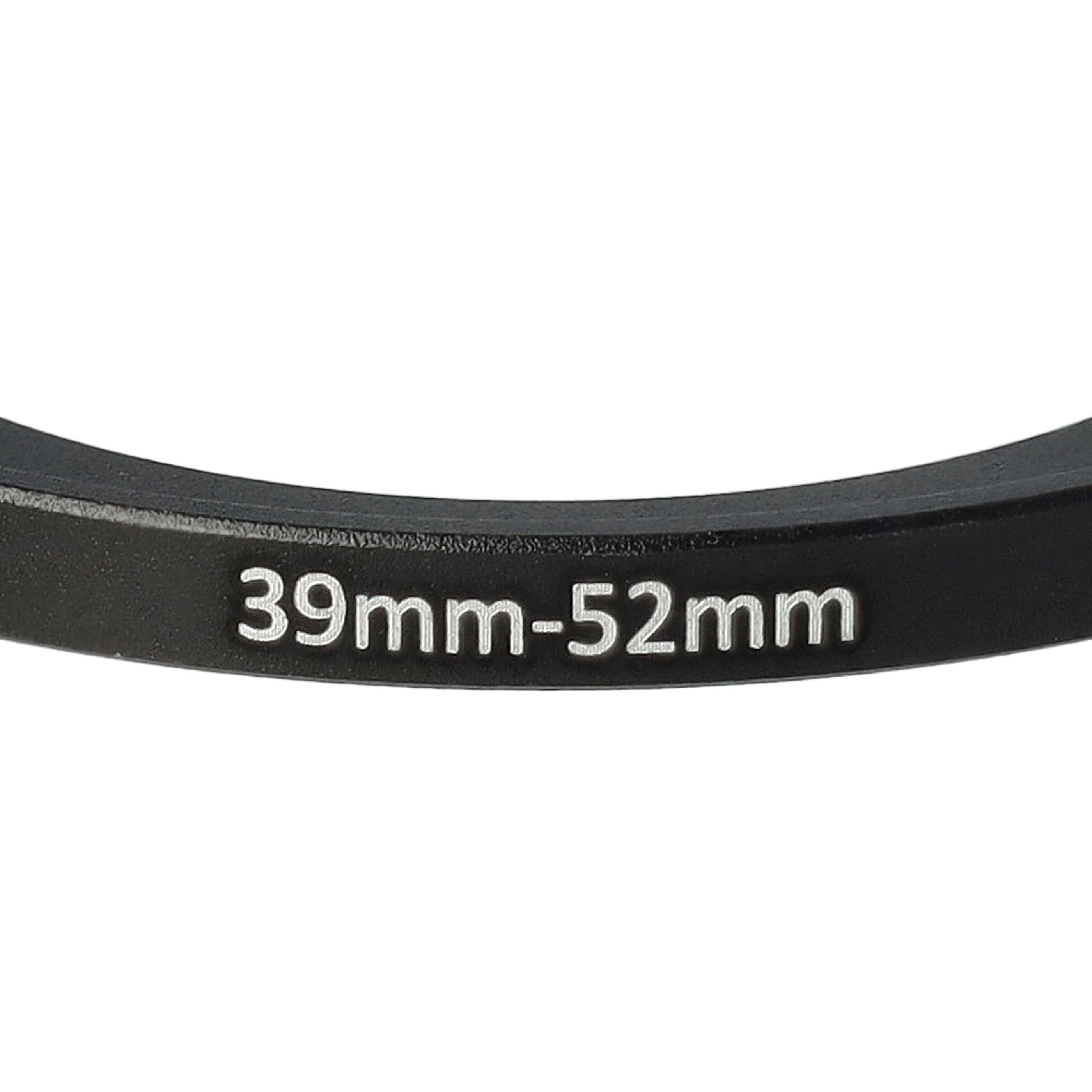 vhbw Step-Up-Ring Adapter von 39 mm auf 52 mm für Kamera Objektiv | Filteradapter, Metall, Schwarz-4