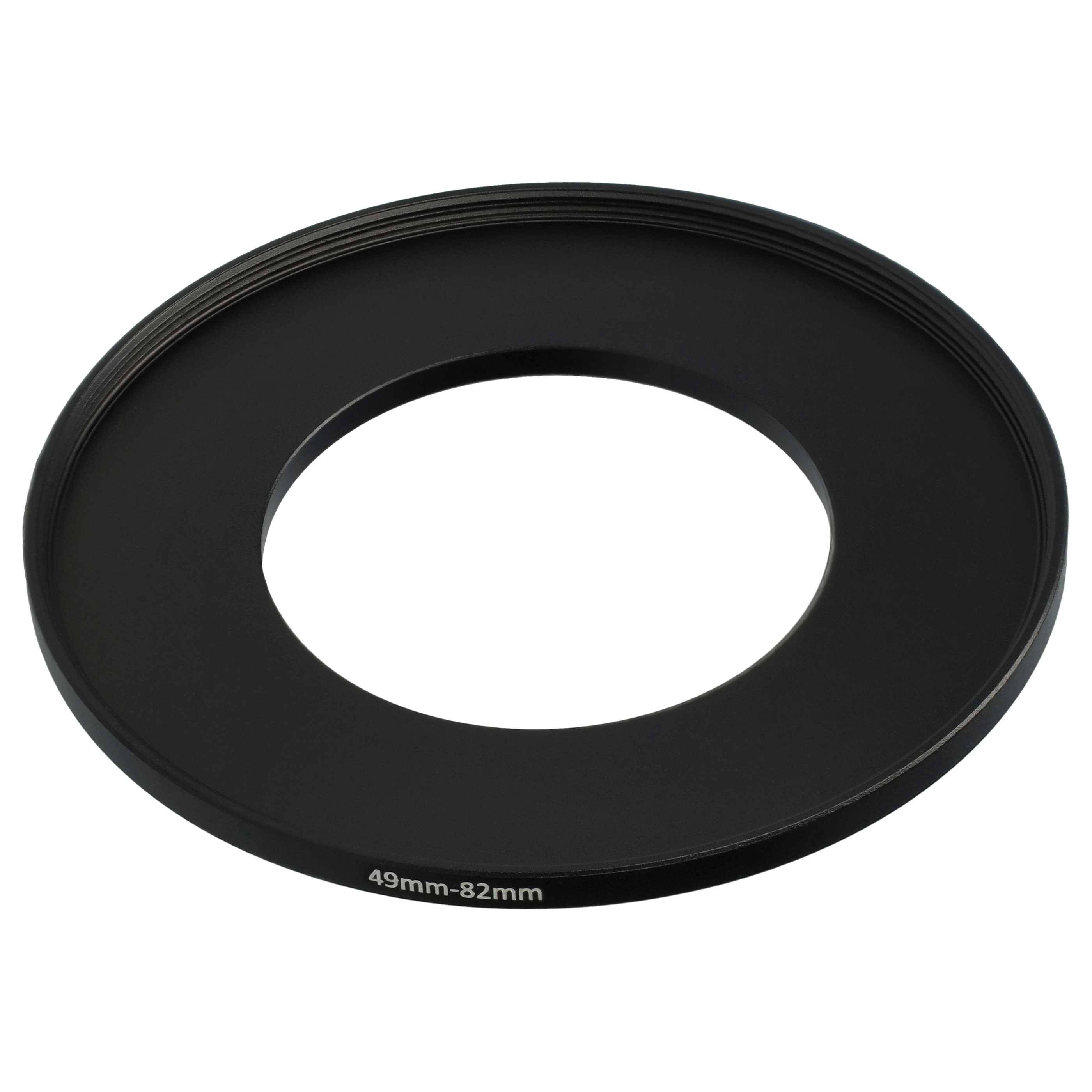vhbw Step-Up-Ring Adapter von 49 mm auf 82 mm für Kamera Objektiv | Filteradapter, Metall, Schwarz-0
