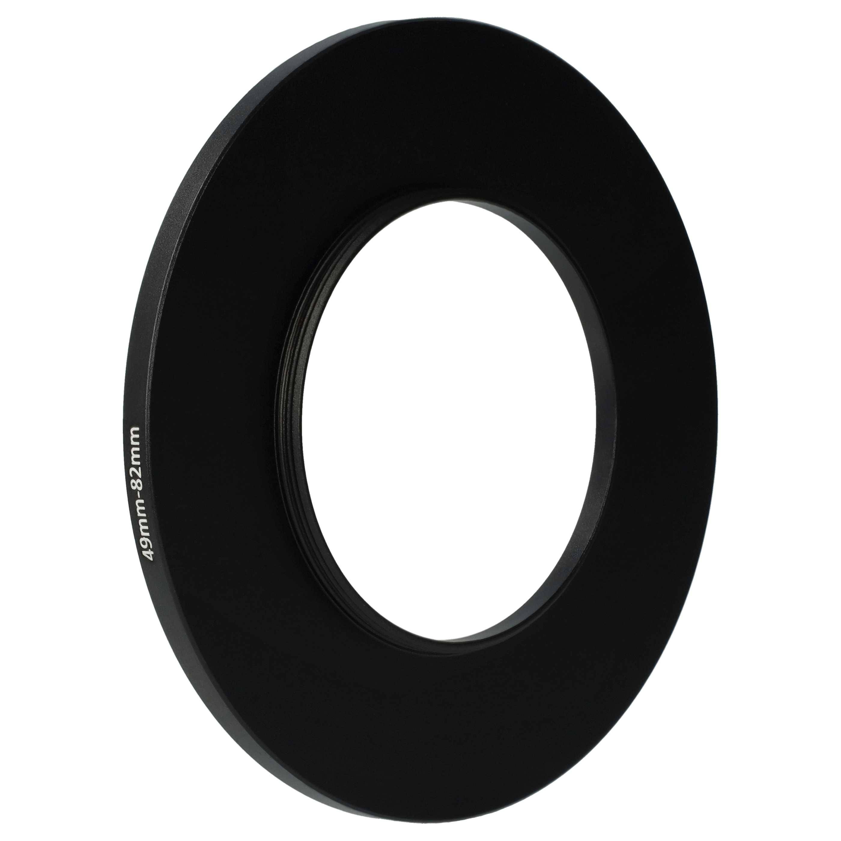 vhbw Step-Up-Ring Adapter von 49 mm auf 82 mm für Kamera Objektiv | Filteradapter, Metall, Schwarz-1