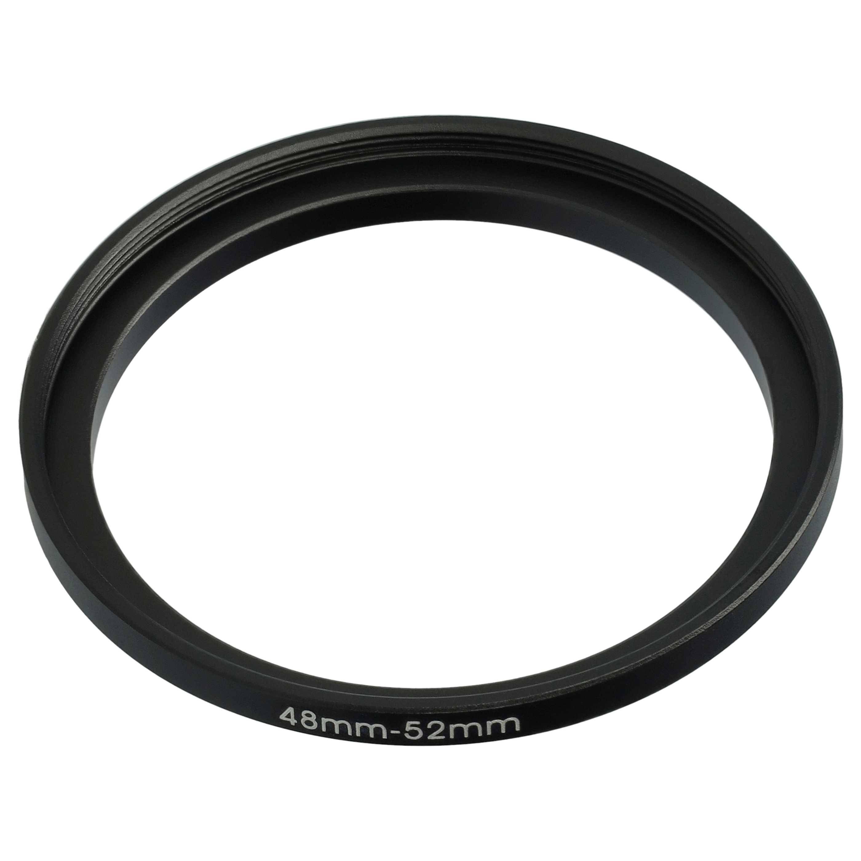 vhbw Step-Up-Ring Adapter von 48 mm auf 52 mm für Kamera Objektiv | Filteradapter, Metall, Schwarz-0