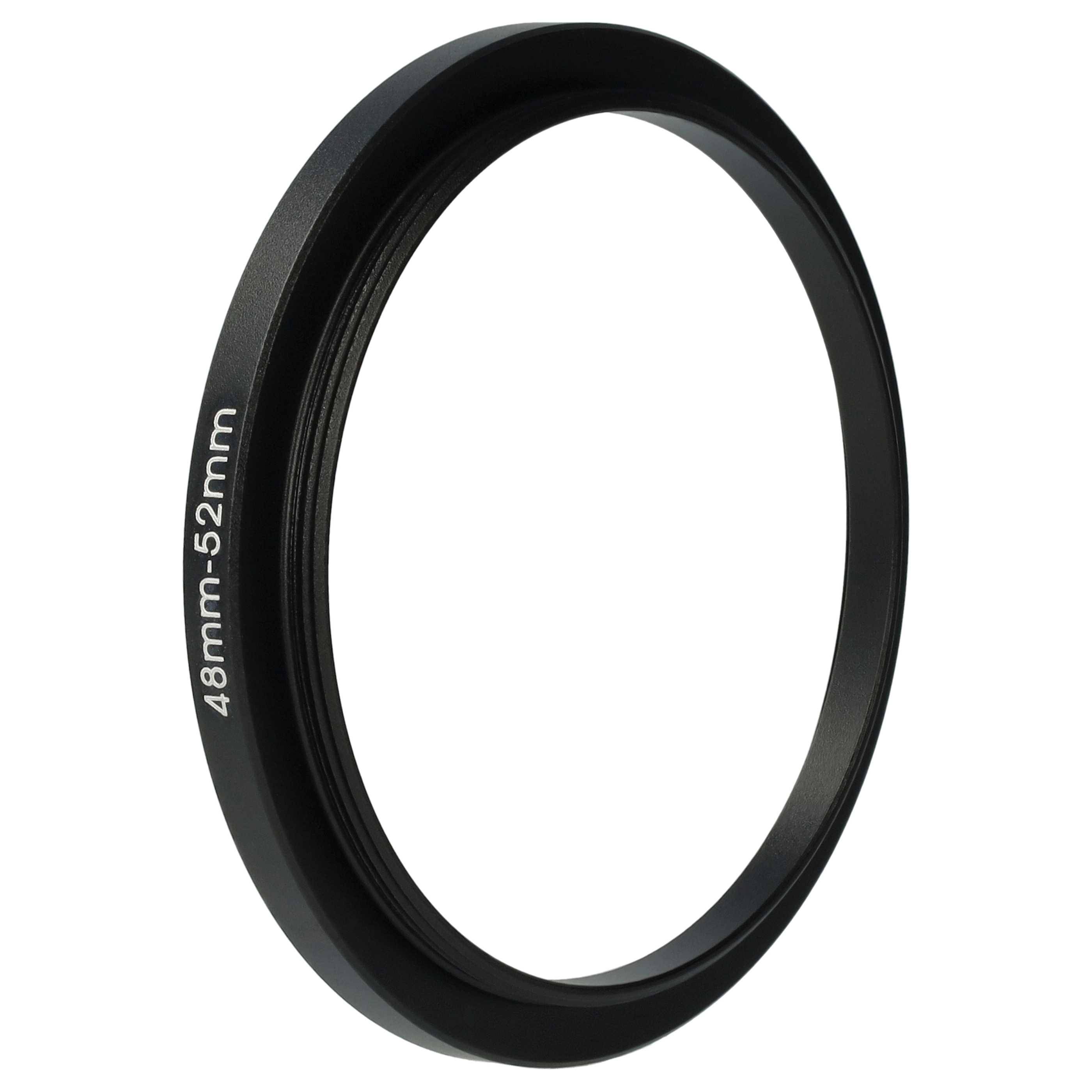 vhbw Step-Up-Ring Adapter von 48 mm auf 52 mm für Kamera Objektiv | Filteradapter, Metall, Schwarz-1