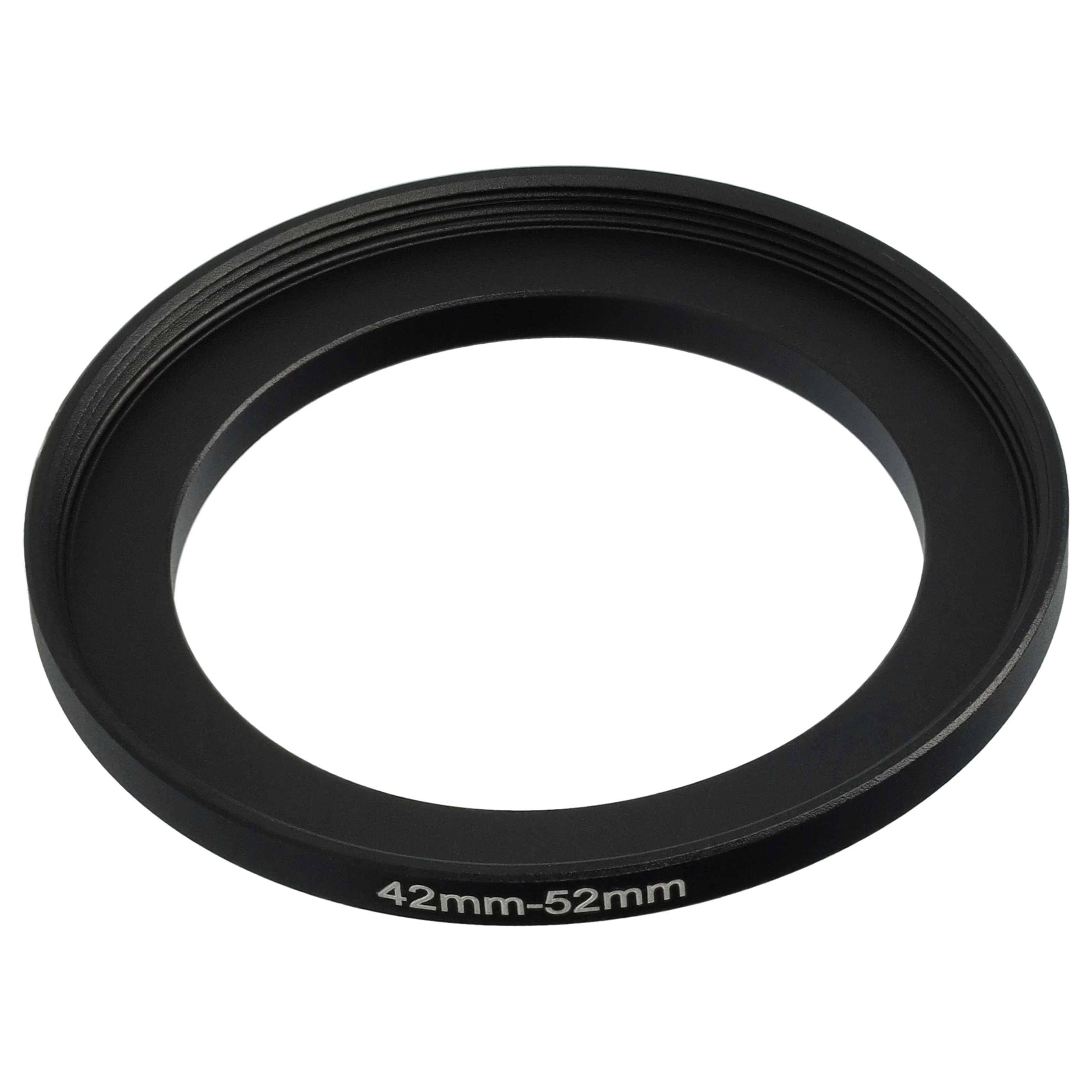 vhbw Step-Up-Ring Adapter von 42 mm auf 52 mm für Kamera Objektiv | Filteradapter, Metall, Schwarz-0