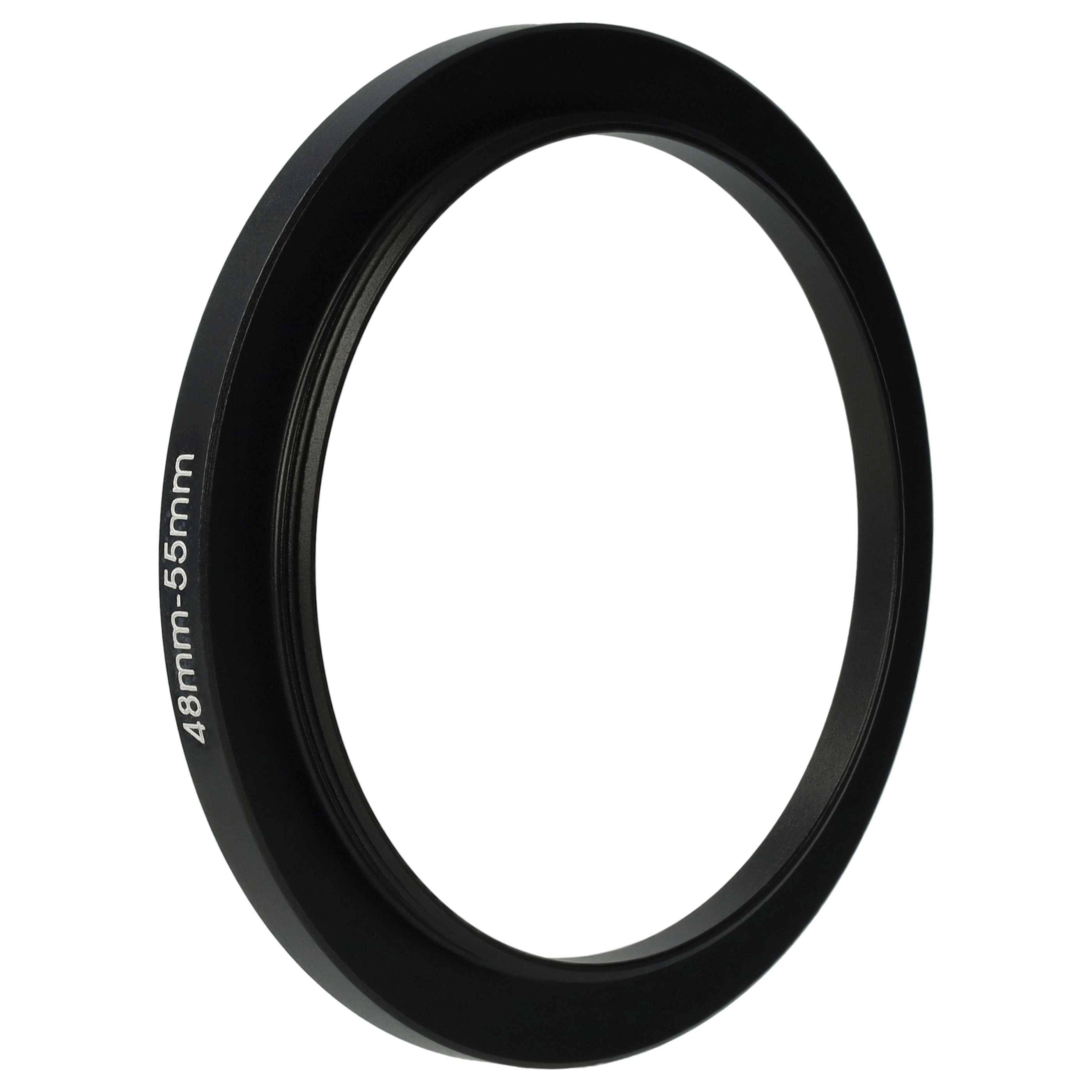 vhbw Step-Up-Ring Adapter von 48 mm auf 55 mm für Kamera Objektiv | Filteradapter, Metall, Schwarz-1