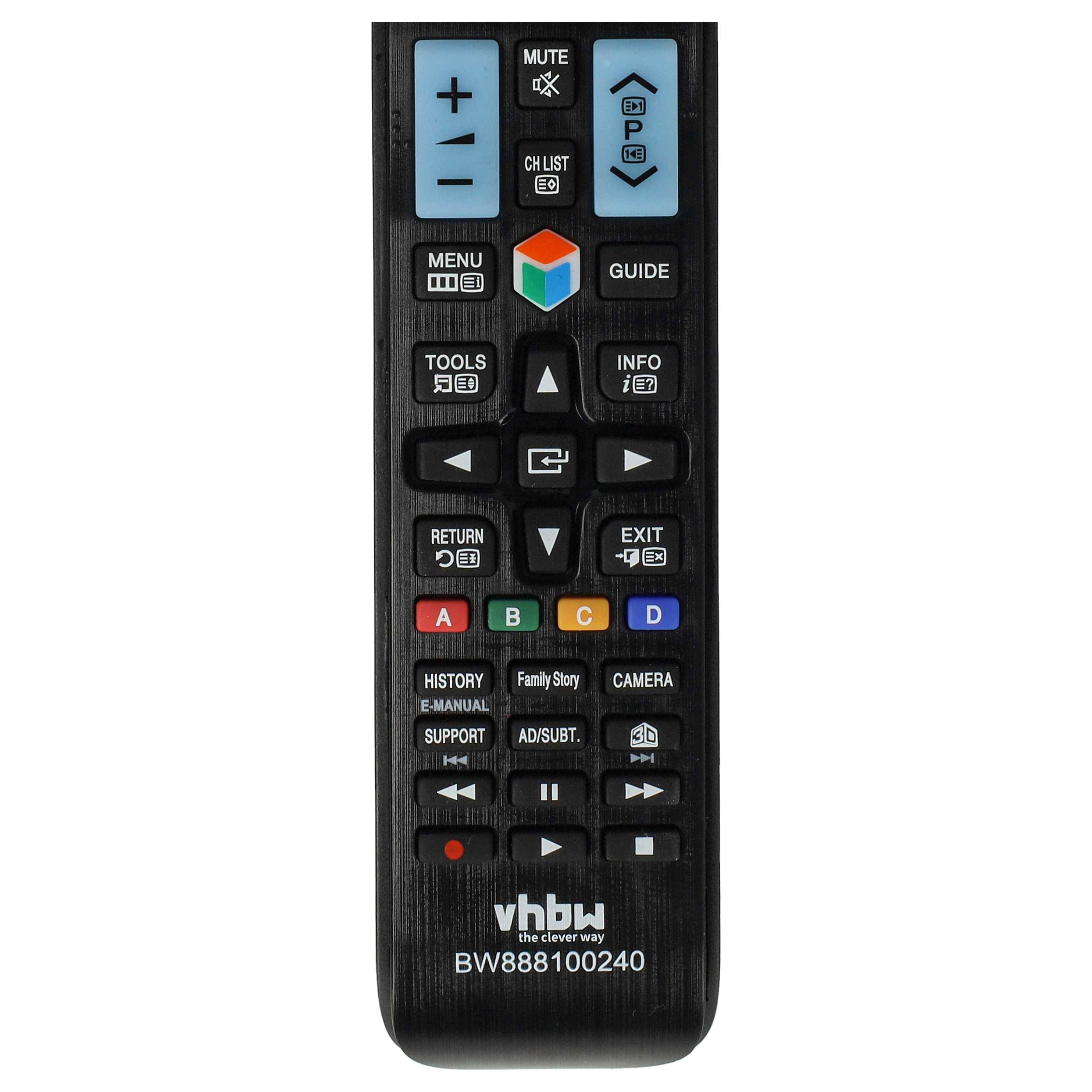 vhbw Fernbedienung kompatibel mit Samsung UE40EH5450 | UE32ES5800, UE37ES5500, UE37ES5700, UE40EH5300 Fernseher, TV --6
