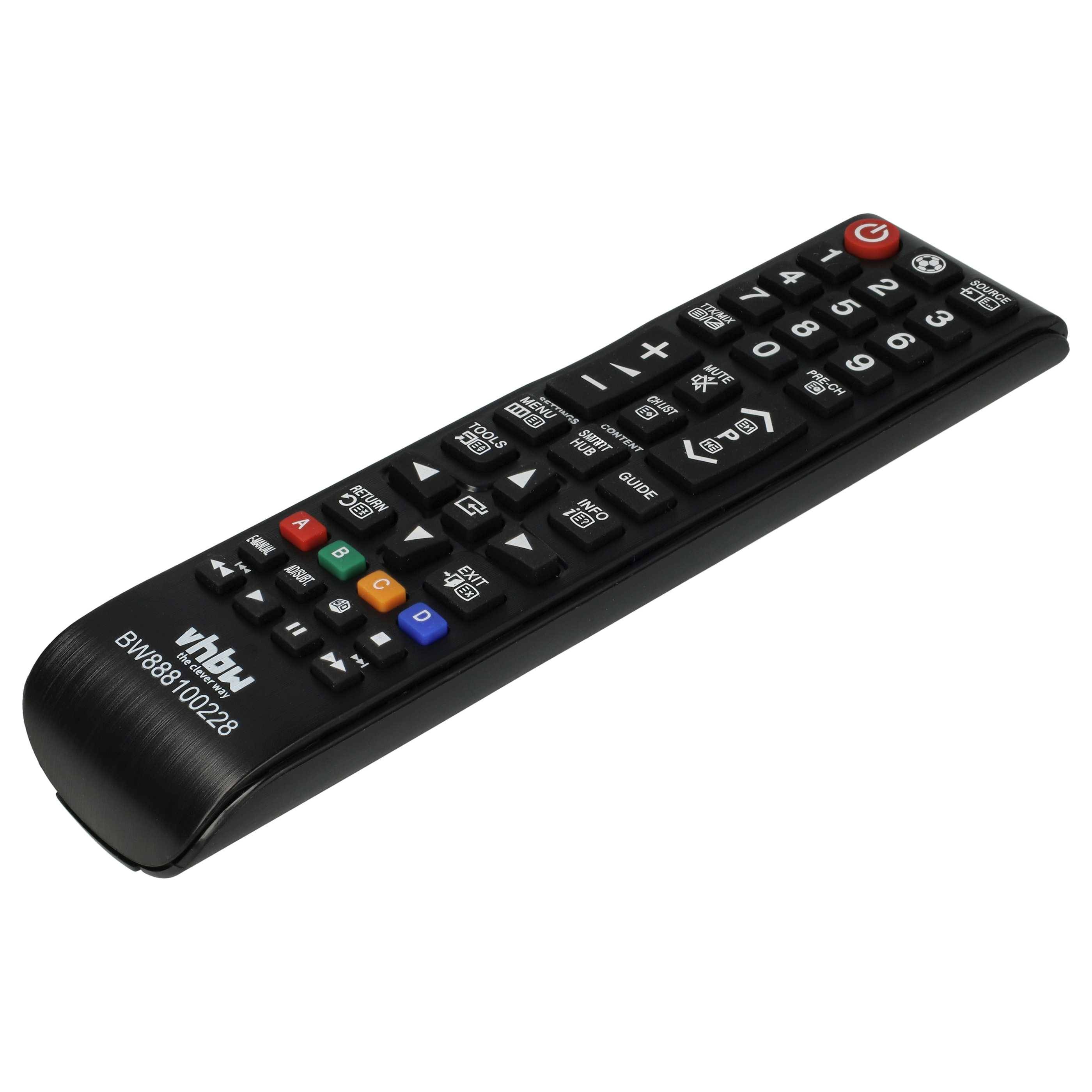 vhbw Fernbedienung kompatibel mit Samsung UE65F9090 | UE75F6400, UE65F8000, UE65F8090, UE65F9000, UE65F6470 Fernseher-0