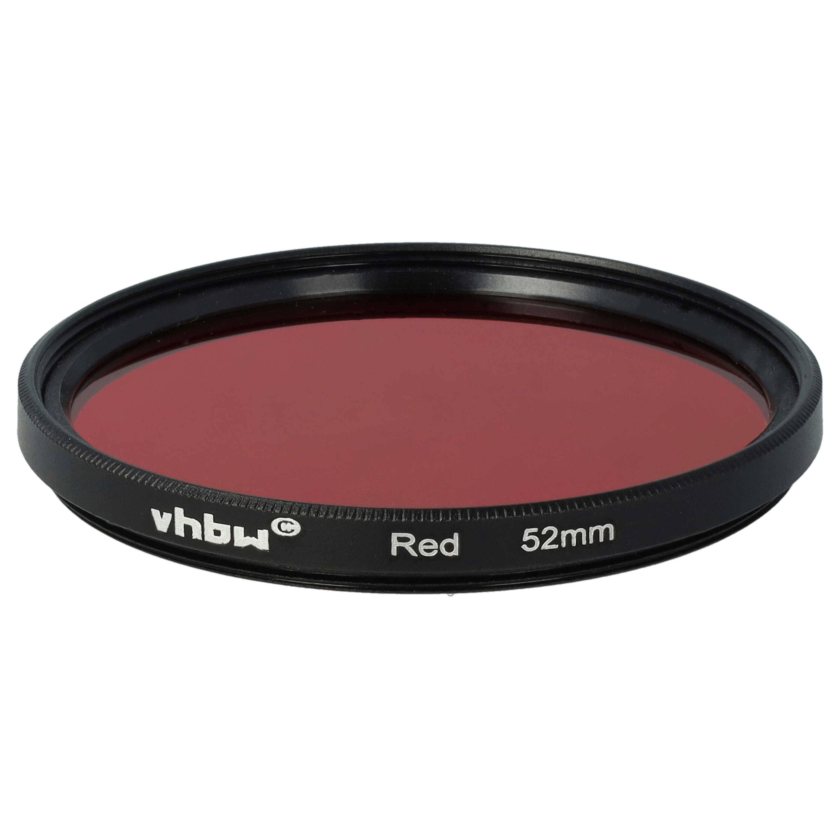 vhbw Universal Farbfilter rot für Kamera Objektive mit 52mm Filtergewinde | Rotfilter