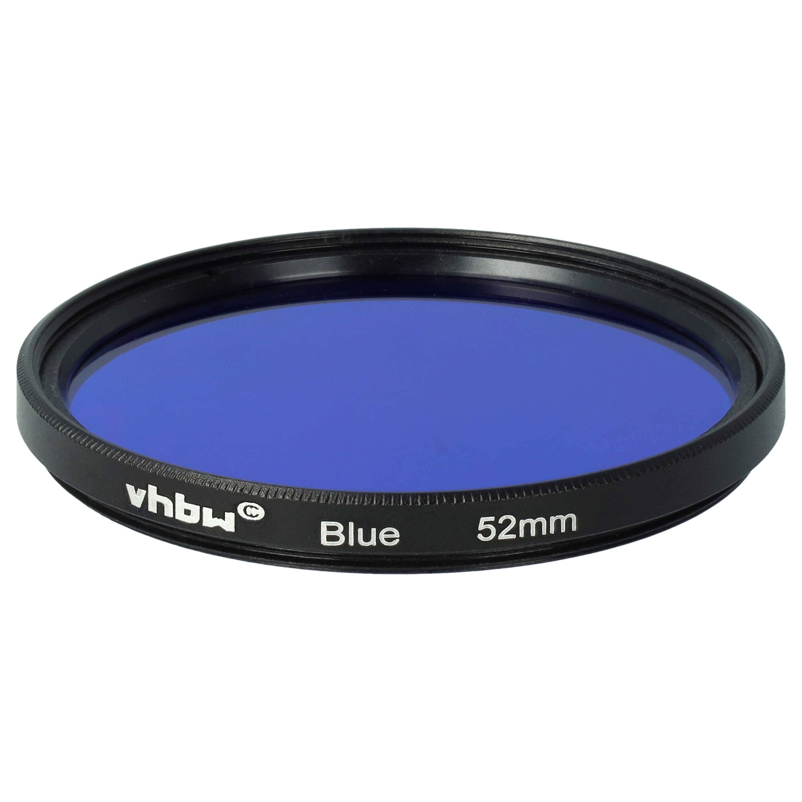 vhbw Universal Farbfilter blau für Kamera Objektive mit 52mm Filtergewinde | Blaufilter-0
