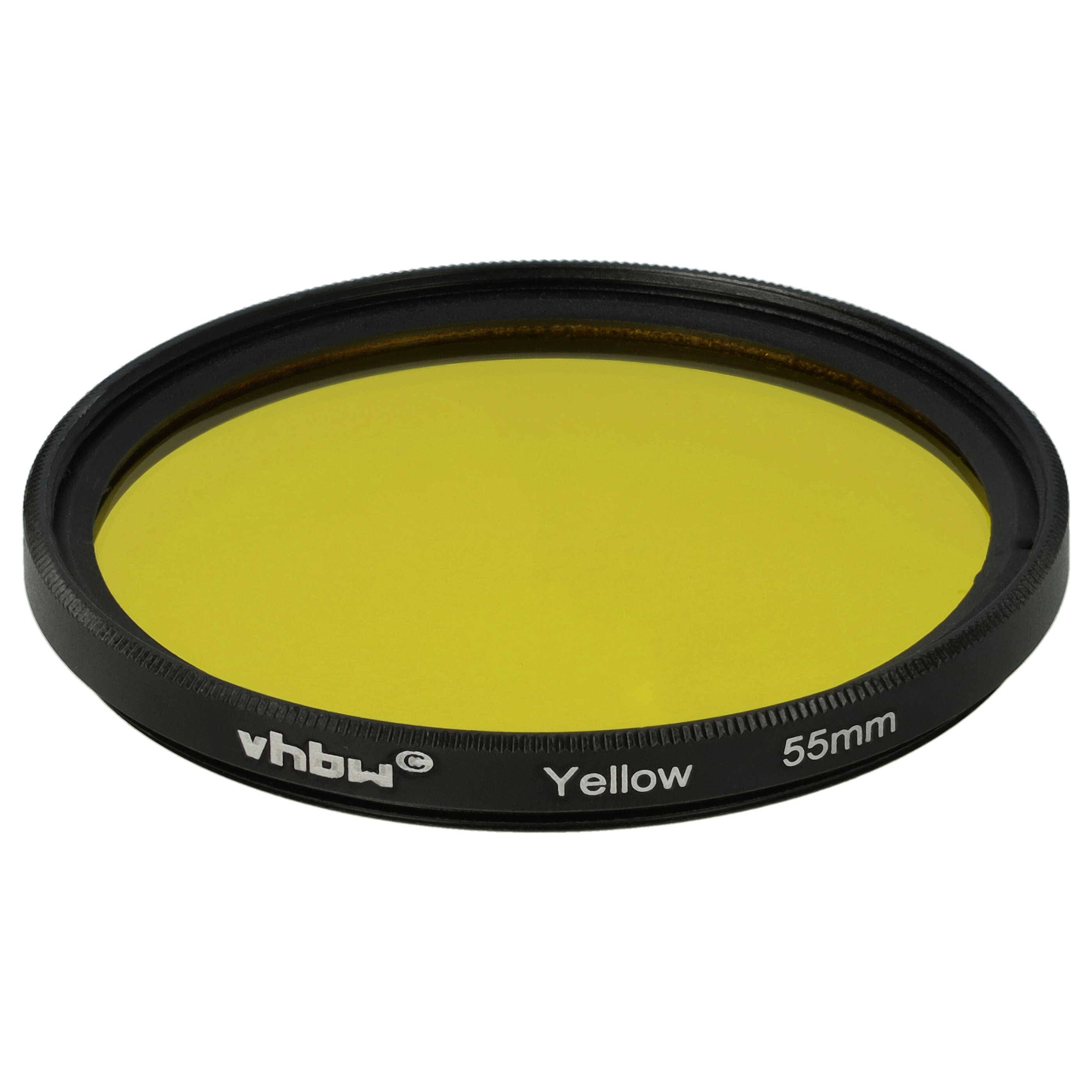 vhbw Universal Farbfilter gelb für Kamera Objektive mit 55mm Filtergewinde | Gelbfilter-0