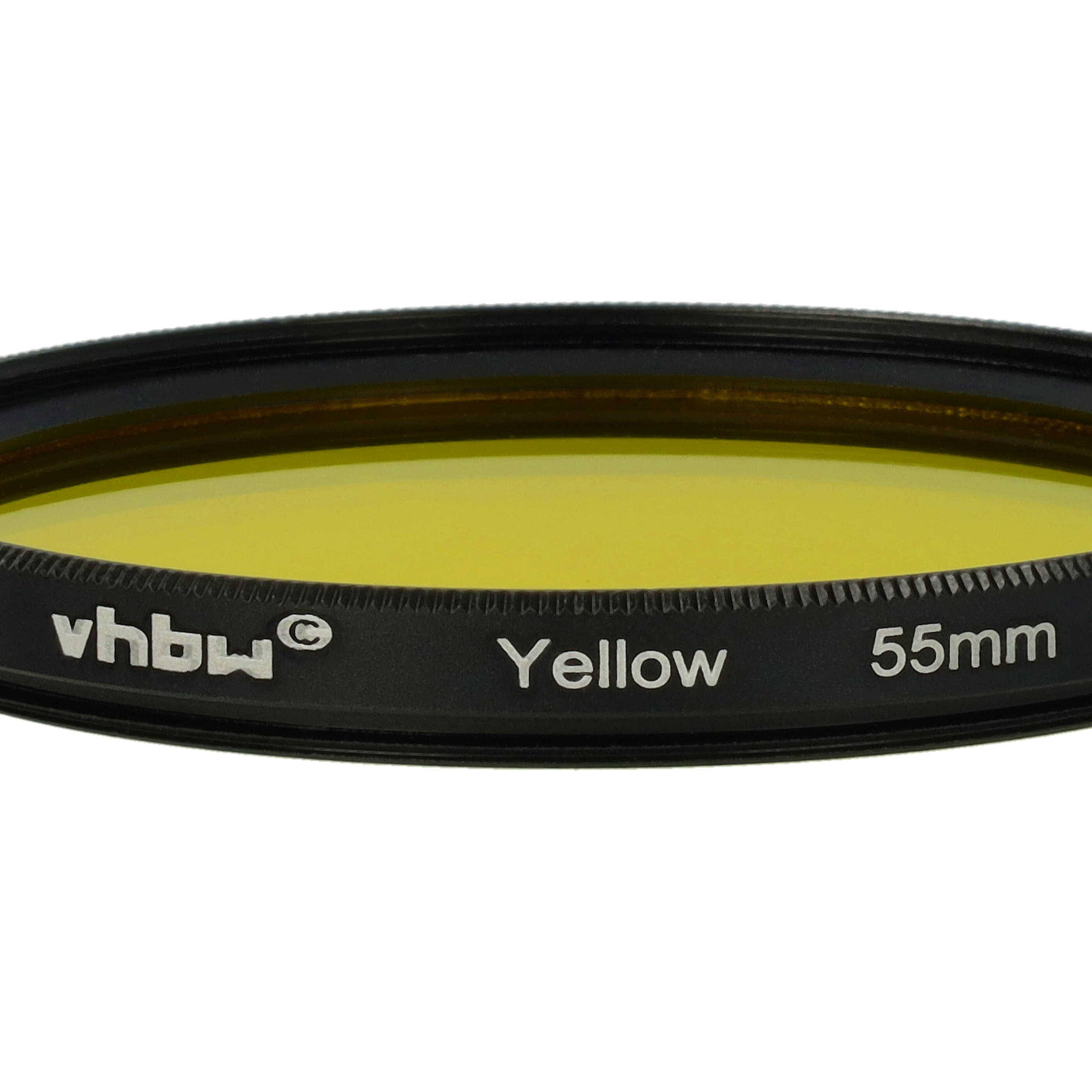 vhbw Universal Farbfilter gelb für Kamera Objektive mit 55mm Filtergewinde | Gelbfilter-4