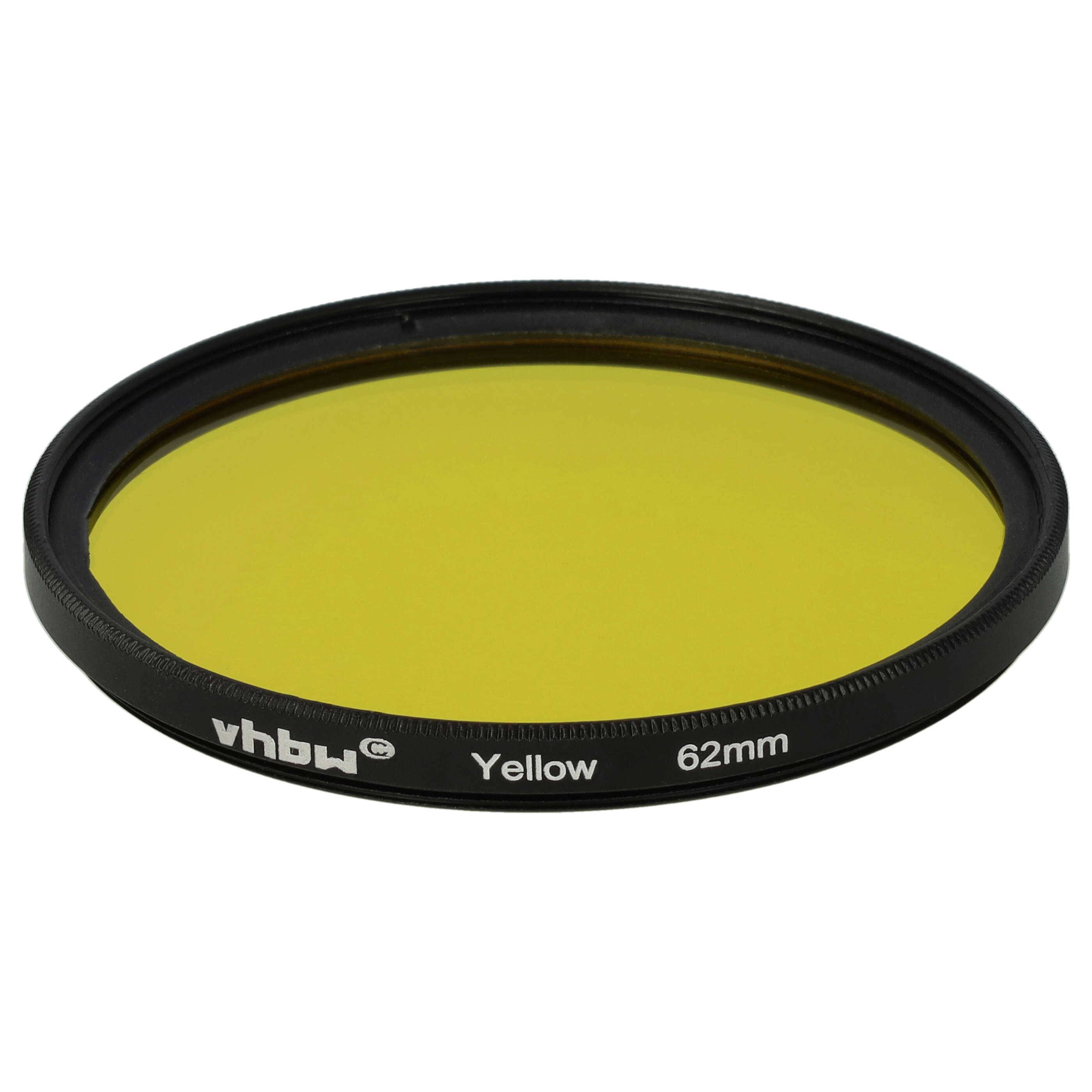 vhbw Universal Farbfilter gelb für Kamera Objektive mit 62mm Filtergewinde | Gelbfilter-0