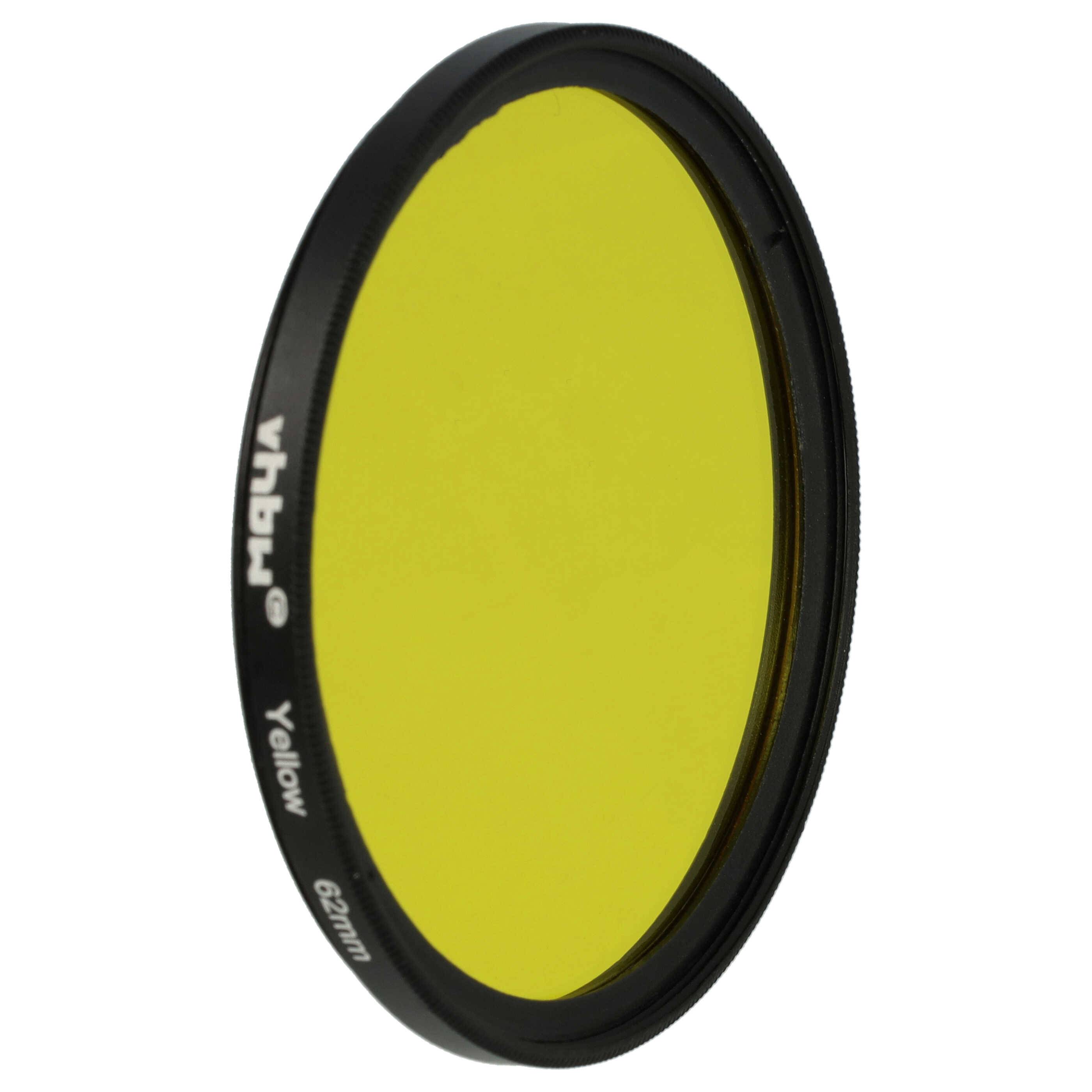 vhbw Universal Farbfilter gelb für Kamera Objektive mit 62mm Filtergewinde | Gelbfilter-1