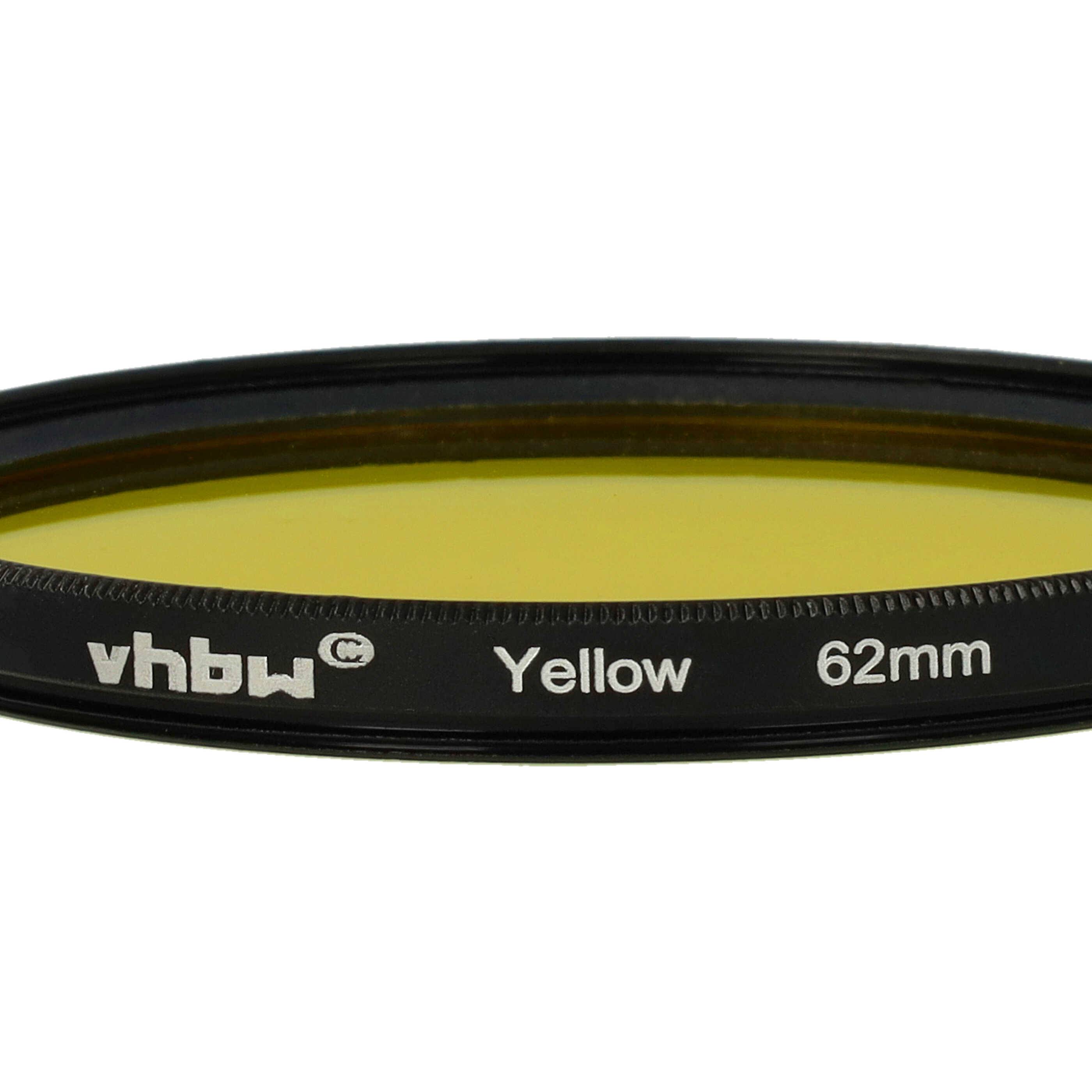 vhbw Universal Farbfilter gelb für Kamera Objektive mit 62mm Filtergewinde | Gelbfilter-4