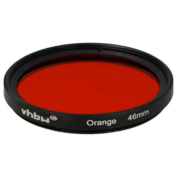 vhbw Universal Farbfilter orange für Kamera Objektive | mit 46mm Filtergewinde, Orangefilter