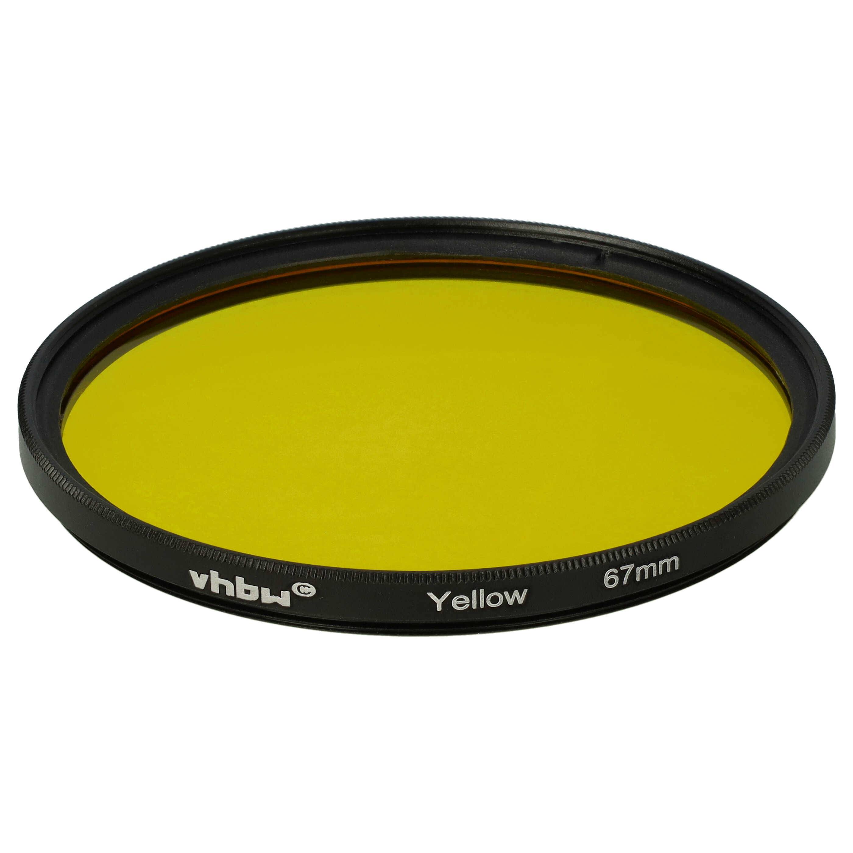 vhbw Universal Farbfilter gelb für Kamera Objektive mit 67mm Filtergewinde | Gelbfilter-0
