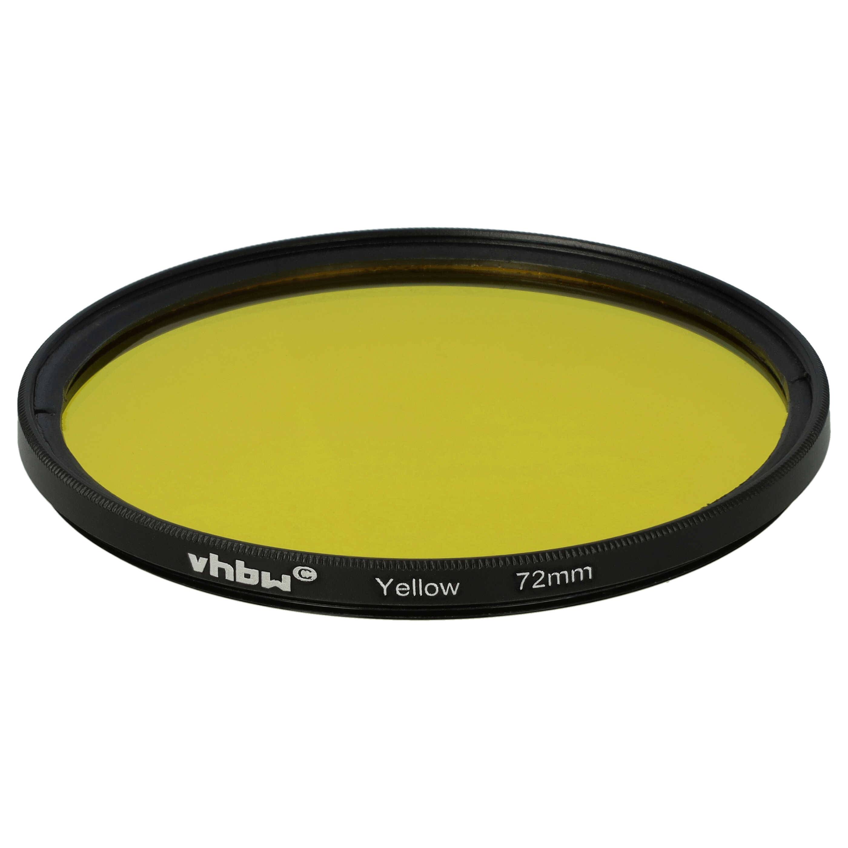 vhbw Universal Farbfilter gelb für Kamera Objektive mit 72mm Filtergewinde | Gelbfilter