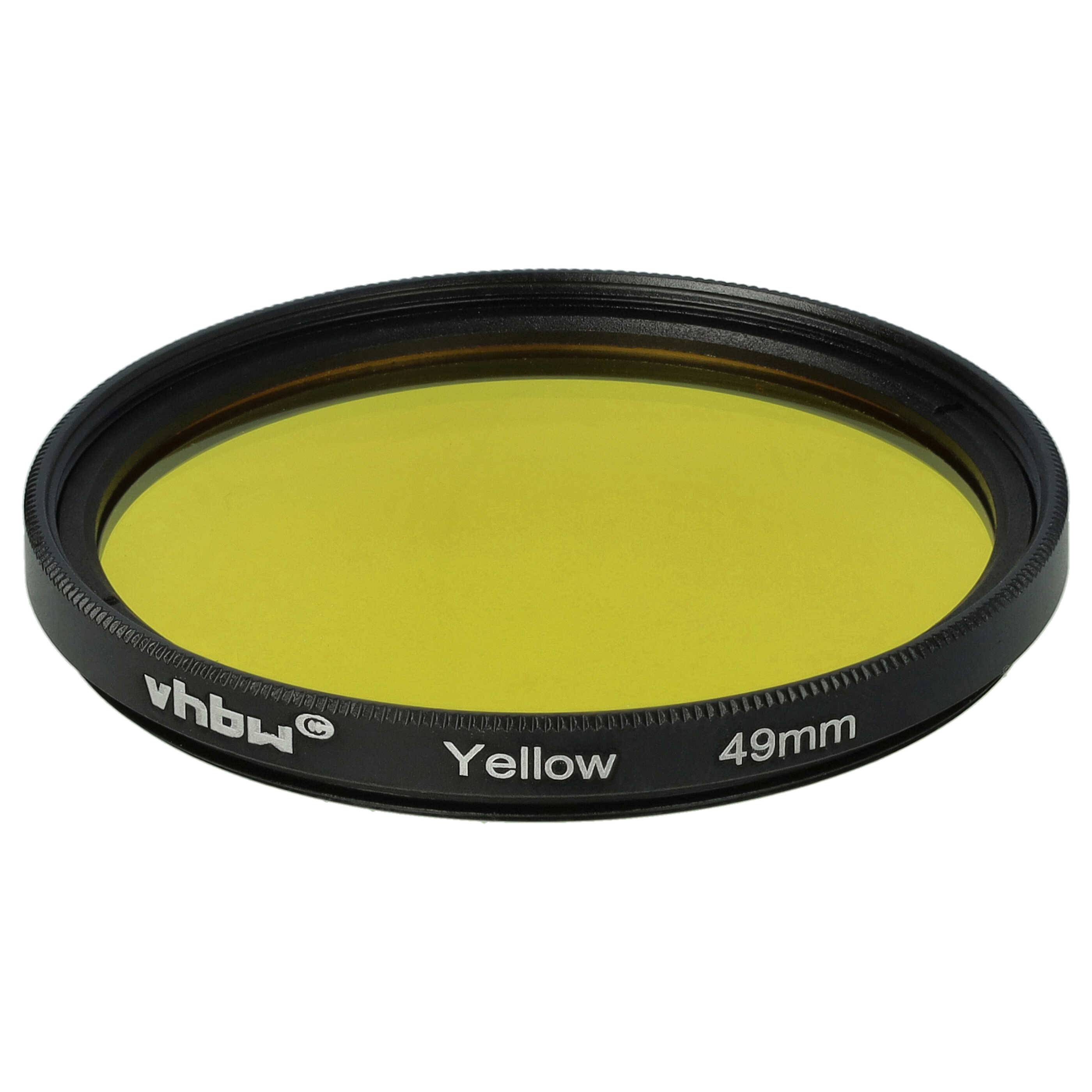 vhbw Universal Farbfilter gelb für Kamera Objektive mit 49mm Filtergewinde | Gelbfilter-0